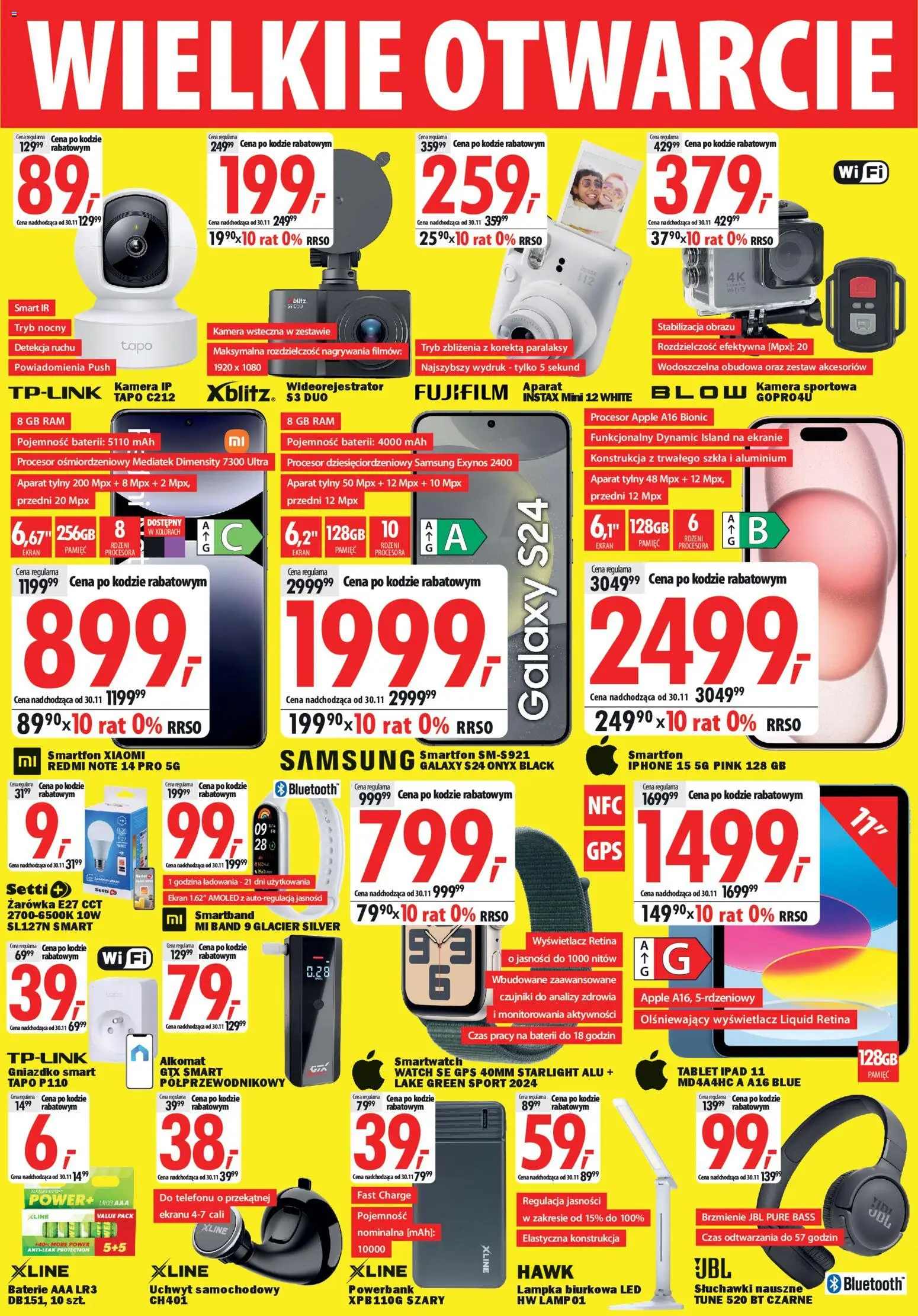 Mediaexpert Gazetka - Wielkie otwarcie Rzeszów od 20.11.2025 | Strona: 4 | Produkty: Smartfon, Słuchawki, Baterie, Smartwatch