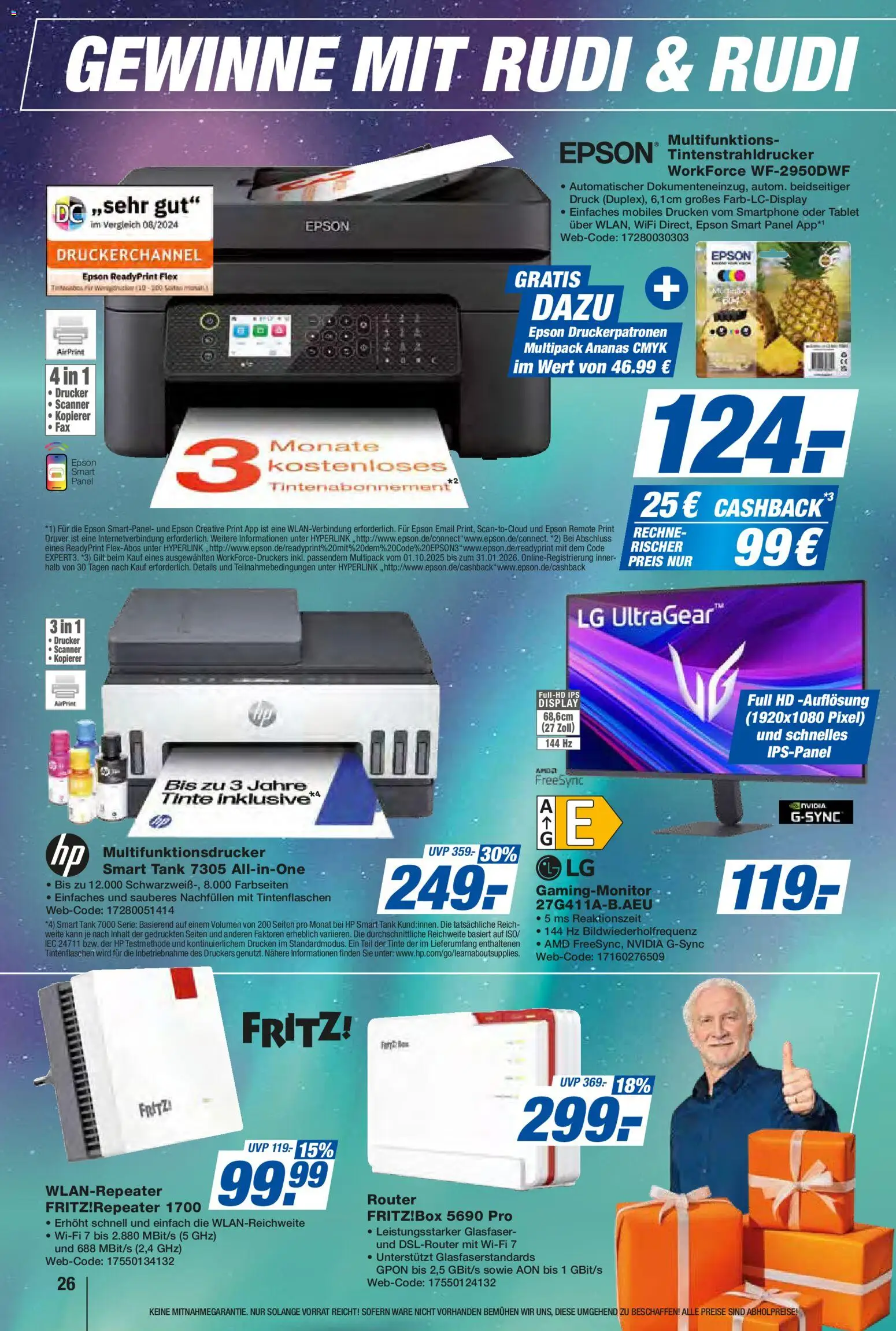 Expert  Aktuelle Beilage – gültig ab 05.12.2025 | Seite: 26 | Produkte: LG, Tintenstrahldrucker, Smartphone, Drucker