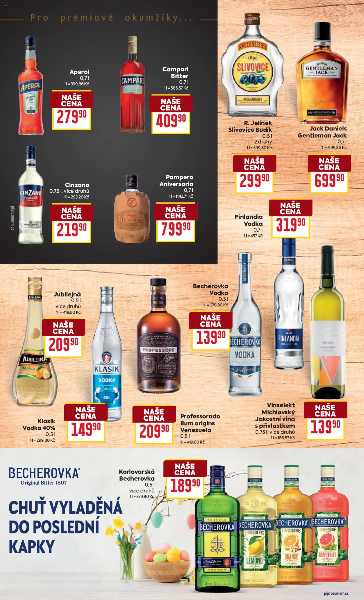 Billa leták - Velikonoce  od 18.03.2026 | Strana: 26 | Produkty: Campari, Aperol, Slivovice, Jelínek