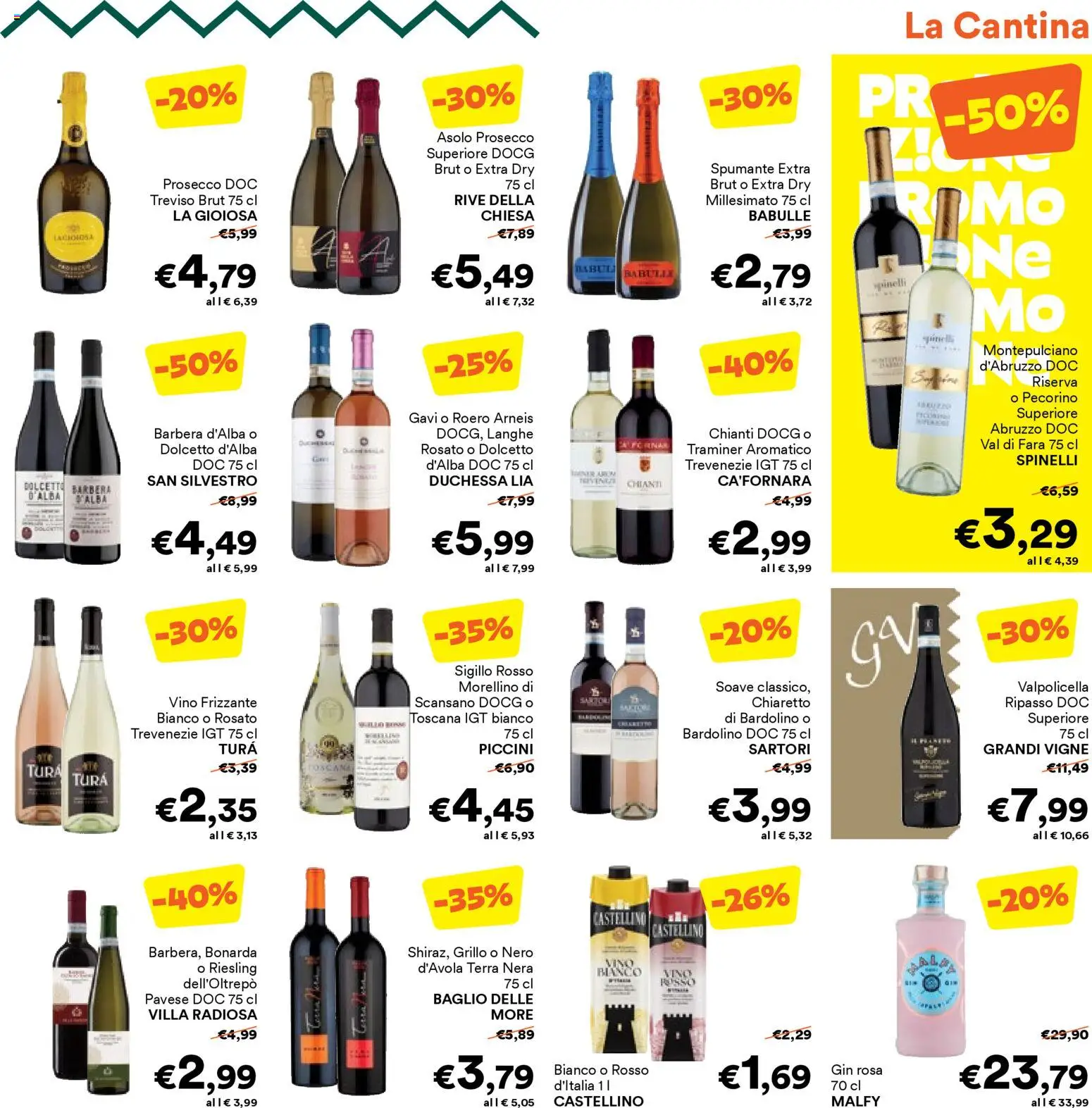 Volantino Unes del 16.02.2026 | Pagina: 13 | Prodotti: Prosecco, Vino, Spumante, Pecorino