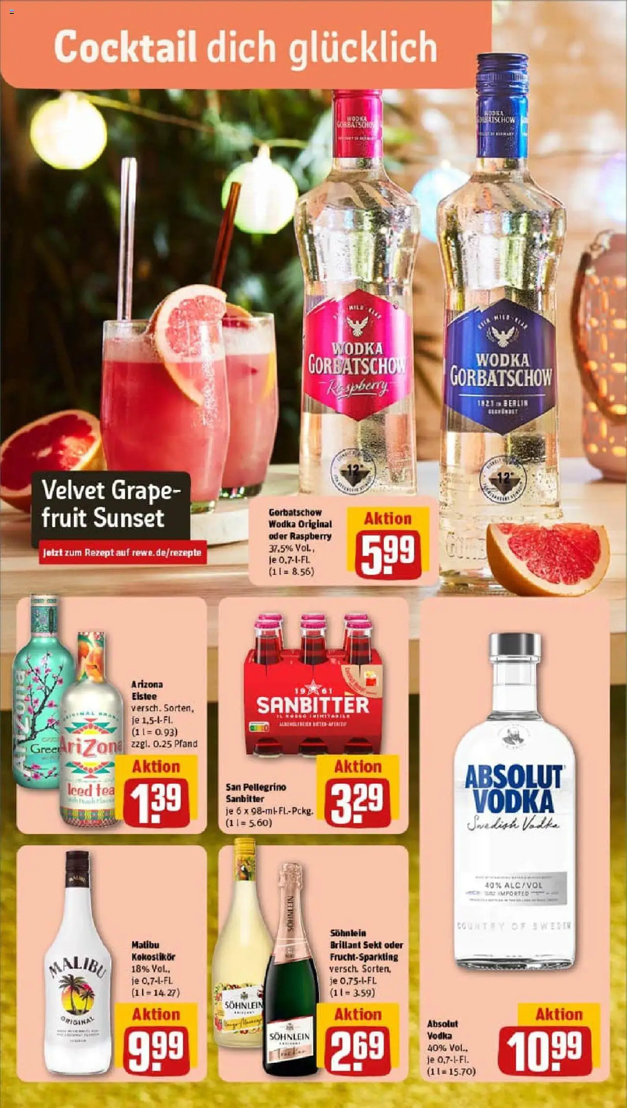Rewe prospekt Lübeck	 - gültig ab dem 27.07.2025 | Seite: 6 | Produkte: Sekt, Wodka gorbatschow, Vodka, Wodka
