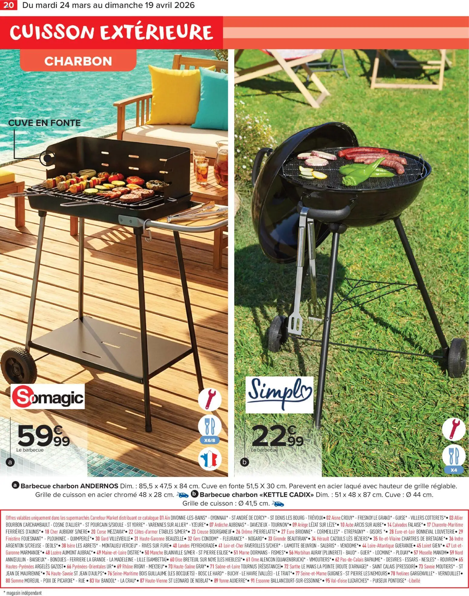 {H1} | Page: 22 | Produits: Barbecue, Barbecue charbon, Grille de cuisson, Bourbon