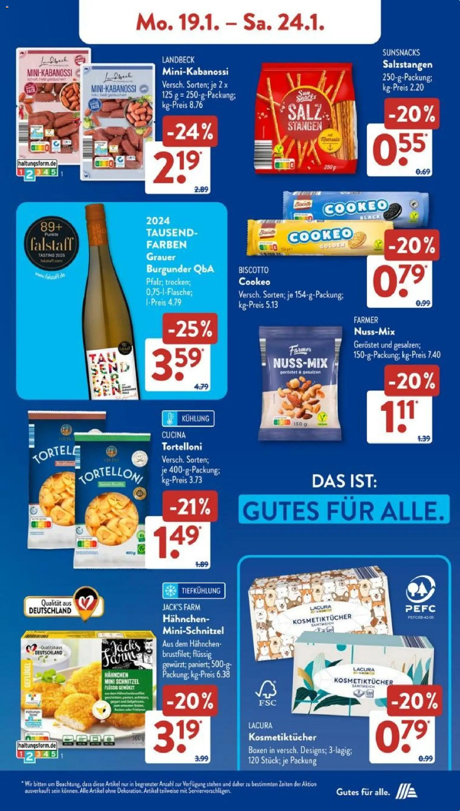 Aldi Süd Prospekt 	 – gültig ab 19.01.2026 | Seite: 9 | Produkte: Hahnchen, Schnitzel, Salz