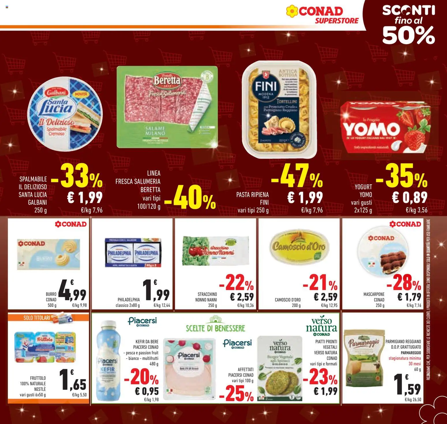 Volantino Conad del 03.12.2025 | Pagina: 13 | Prodotti: Salame, Prosciutto, Burro, Pesca