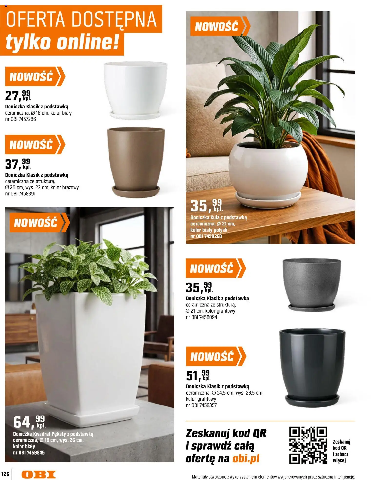 OBI gazetka - Ogród od 11.03.2026 | Strona: 126 | Produkty: Doniczka