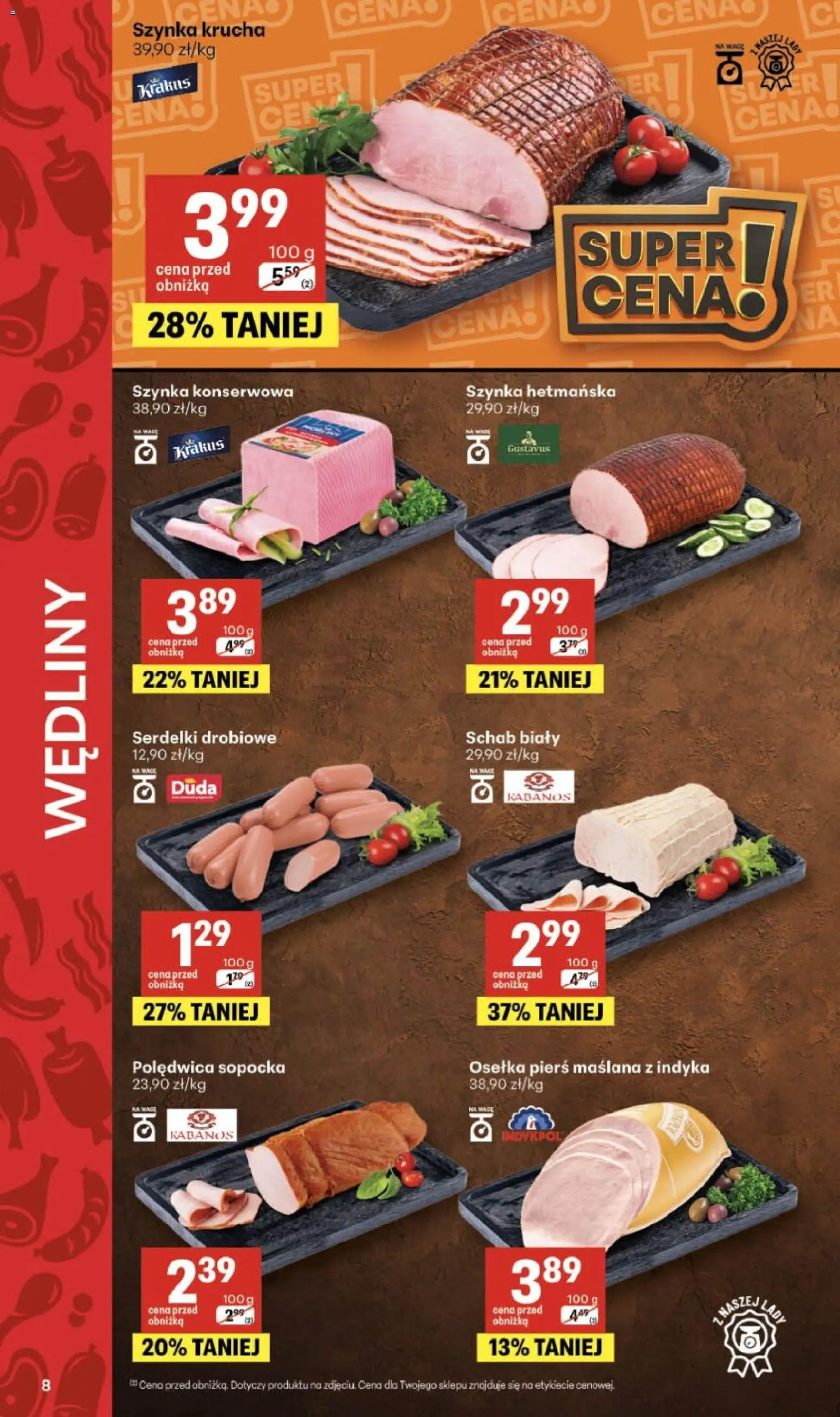 Delikatesy Centrum Gazetka - Sklepy Własne od 19.02.2026 | Strona: 8 | Produkty: Osełka, Schab, Szynka, Wędliny