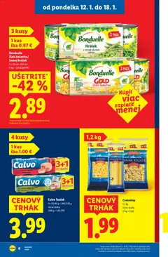 Lidl leták platný od 12.01.2026 | Strana: 6 | Produkty: Fusilli, Tuniak, Cestoviny, Steak
