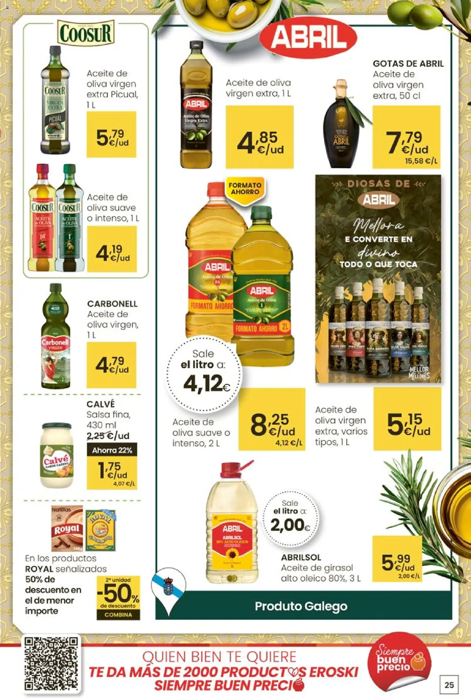 Eroski - Entroido do aforro │ válido desde el 29.01.2026 | Página: 25 | Productos: Aceite, Té, Aceite de oliva, Aceite de girasol