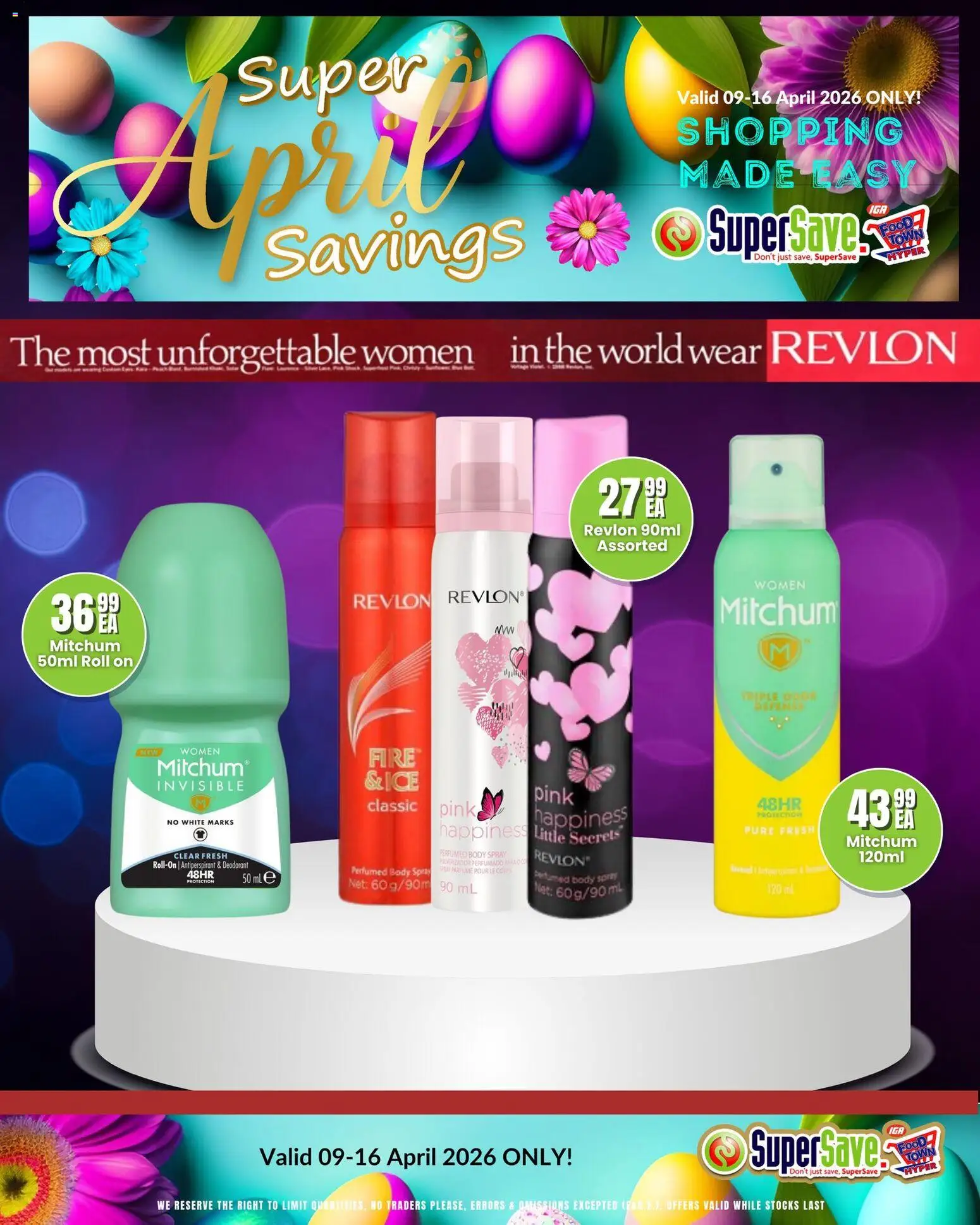 New Super Save catalogue – valid from 09.04.2026 | Page: 50 | Products: Body spray, Deodorant, Antiperspirant