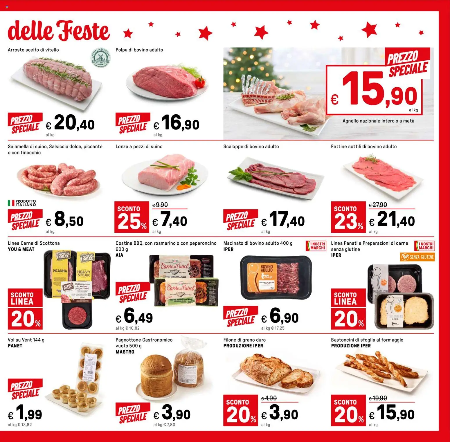 Volantino Iper del 15.12.2025 | Pagina: 3 | Prodotti: Arrosto, Formaggio, Agnello, Macinato