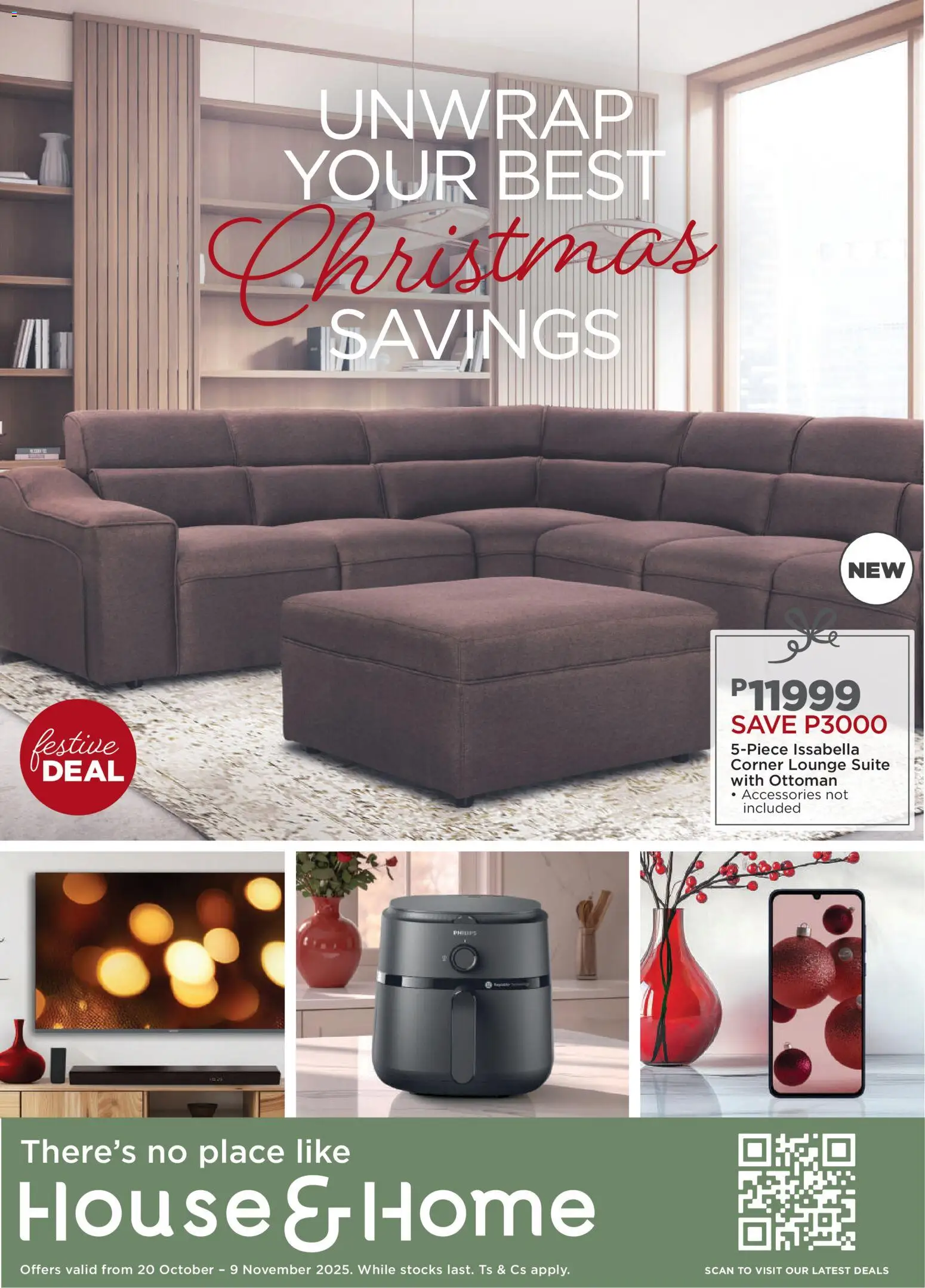 New House and Home catalogue – valid from 20.10.2025 | Page: 1 | Products: Lounge suite, Ottoman