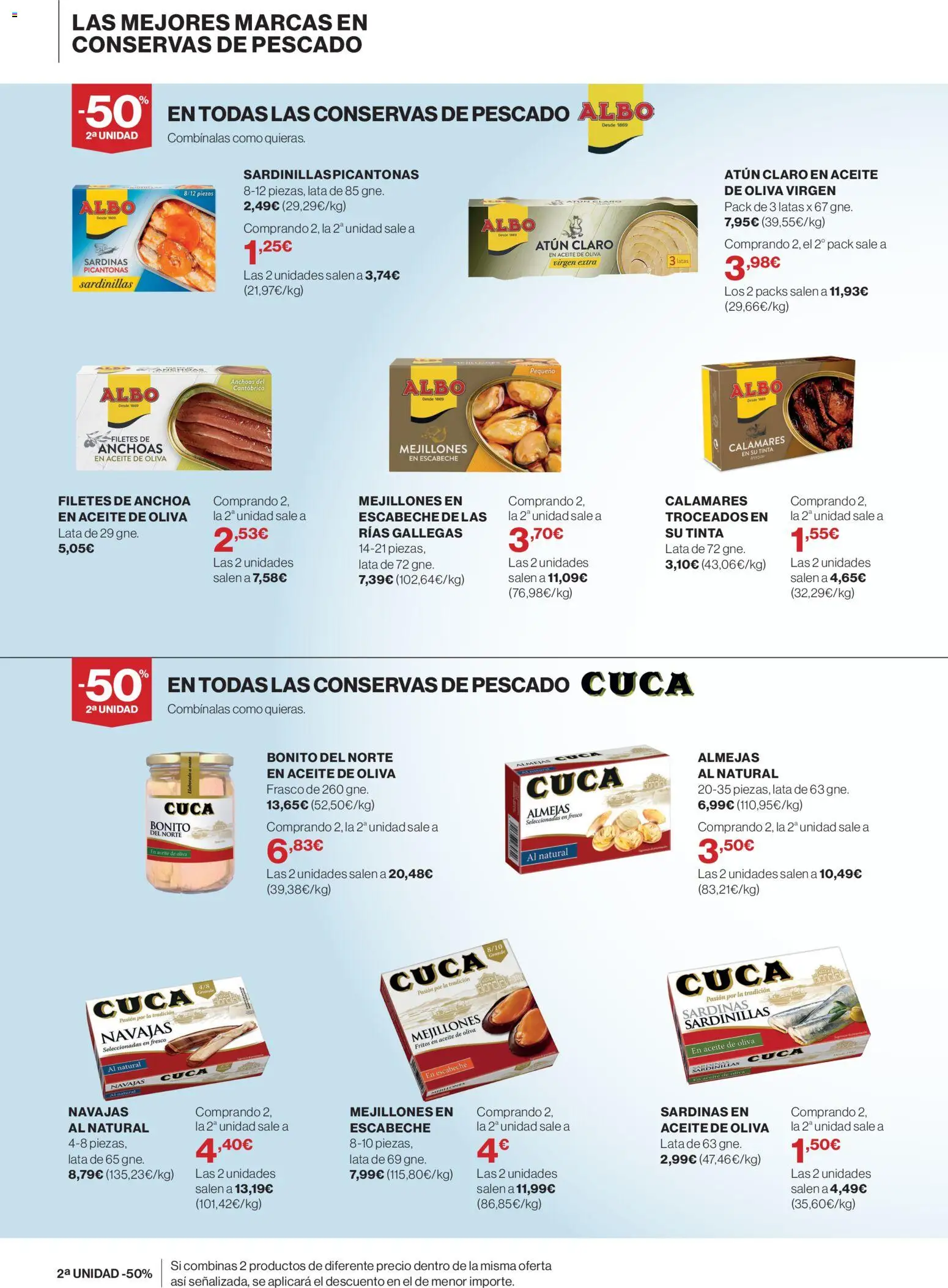 Hipercor Conservas de Pescado │ válido desde el 09.04.2026 | Página: 2 | Productos: Sardinillas, Aceite, Pescado, Aceite de oliva