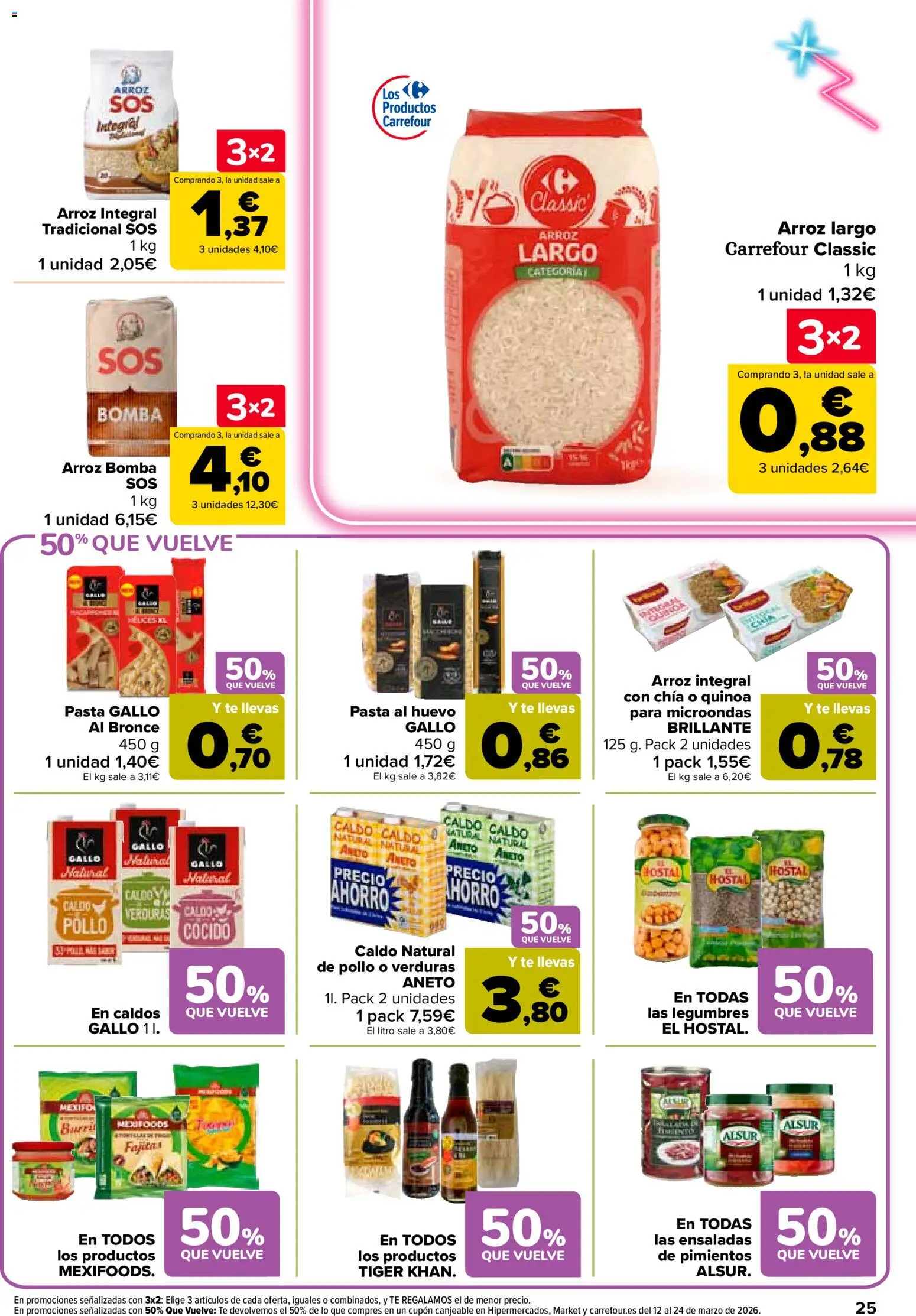 Carrefour folleto │ válido desde el 25.02.2026 | Página: 27 | Productos: Arroz, Pasta, Té