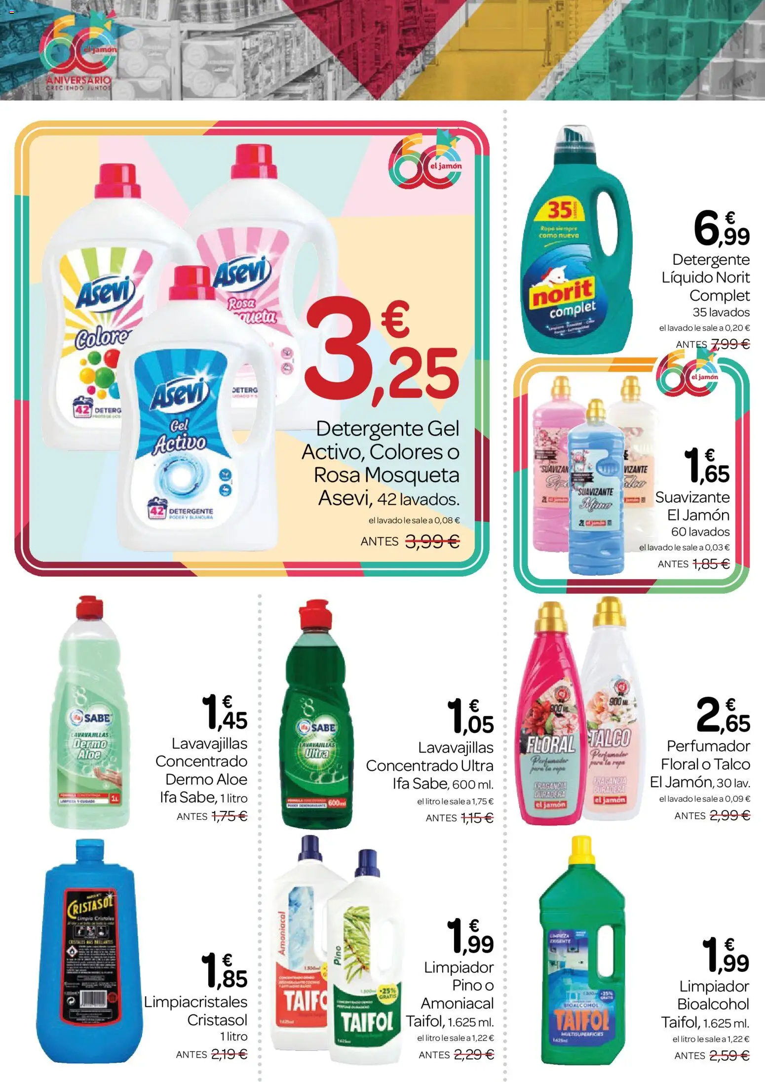 Supermercados El Jamón folleto │ válido desde el 26.03.2026 | Página: 26 | Productos: Limpiacristales, Detergente, Jamón, Ropa