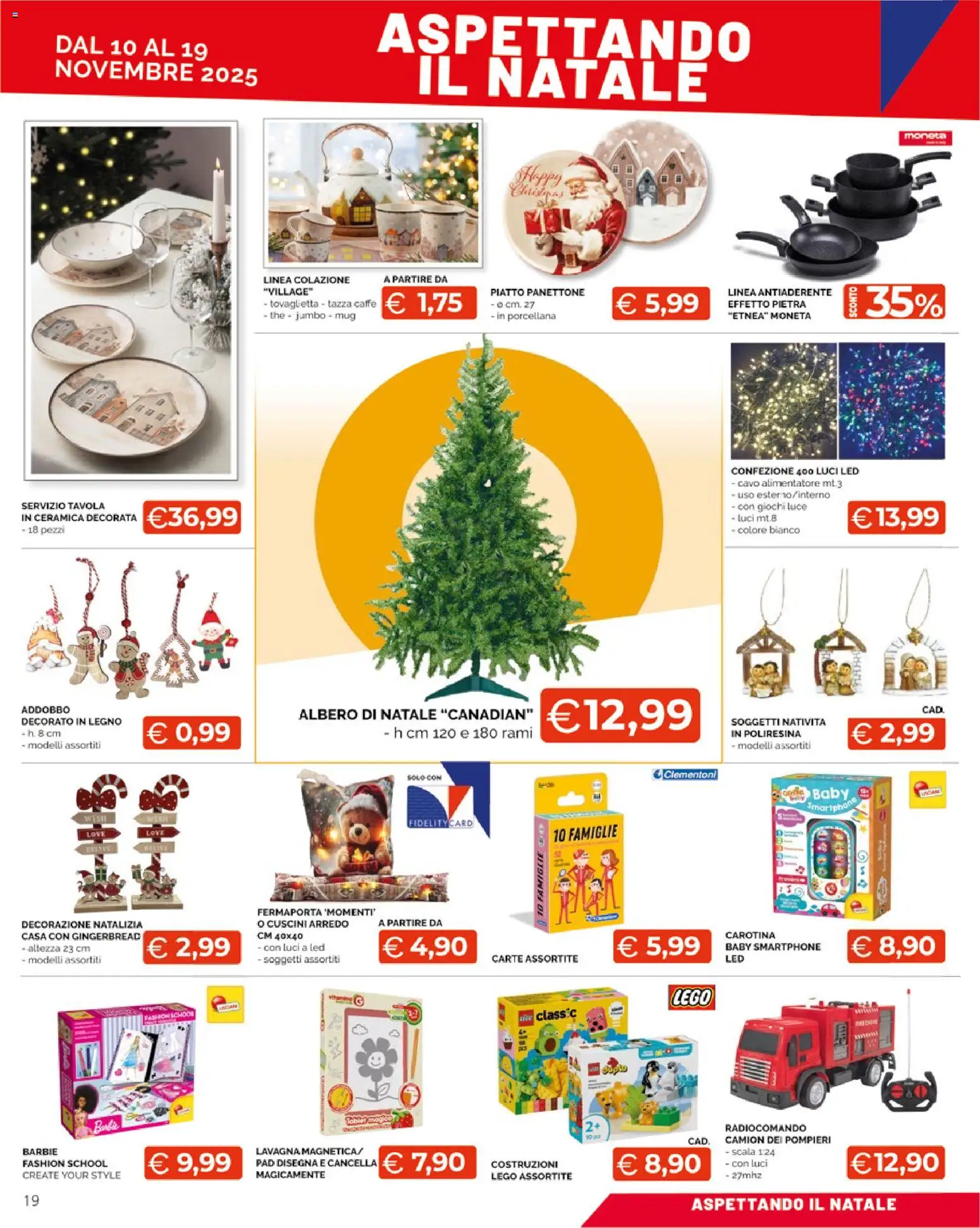 Volantino Mercatò del 10.11.2025 | Pagina: 19 | Prodotti: Albero di natale, The, Smartphone, Cavo