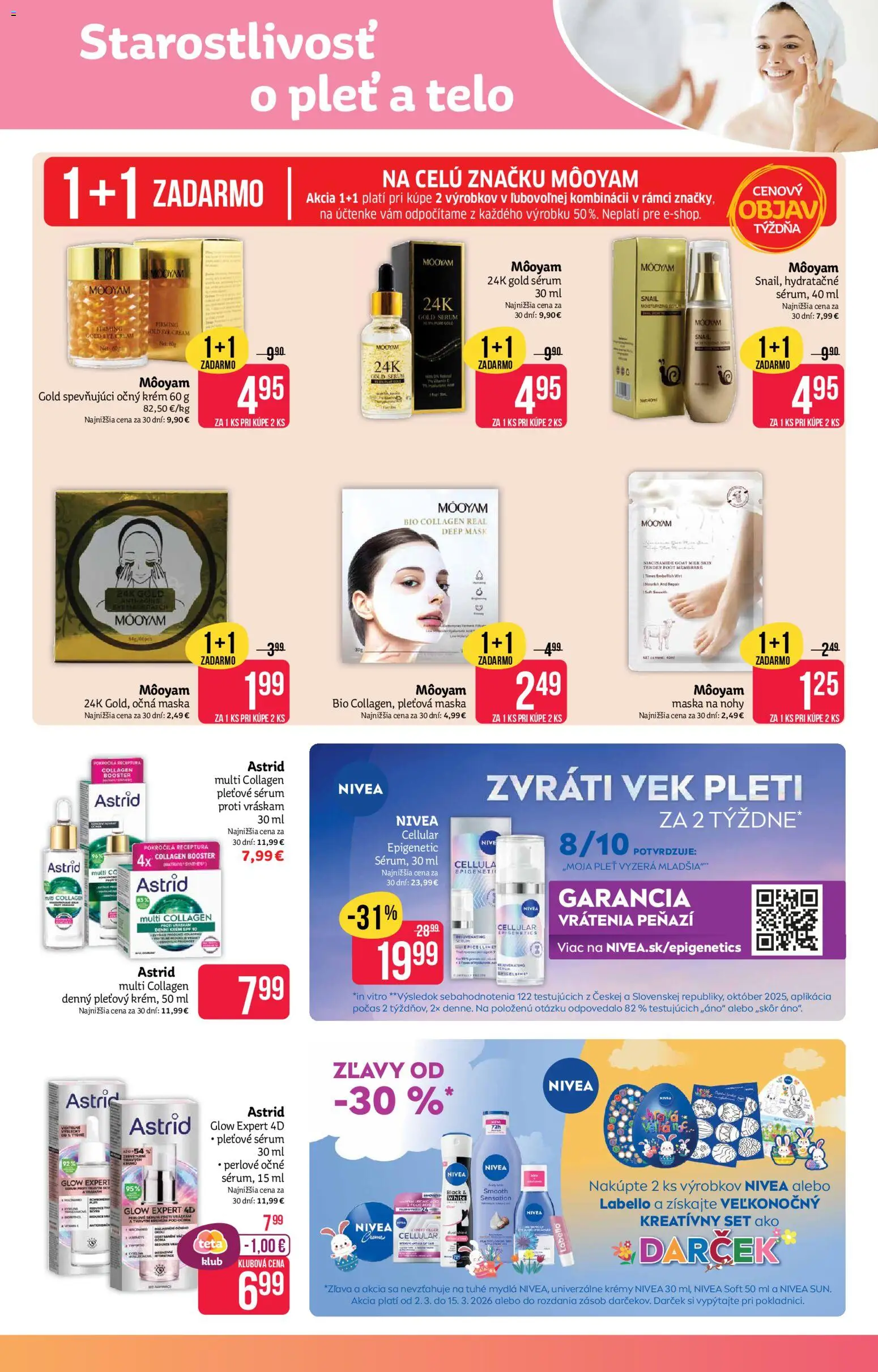Nové Teta drogerie akcie – leták je platný od 02.03.2026 | Strana: 5 | Produkty: Nivea, Maska, Krém