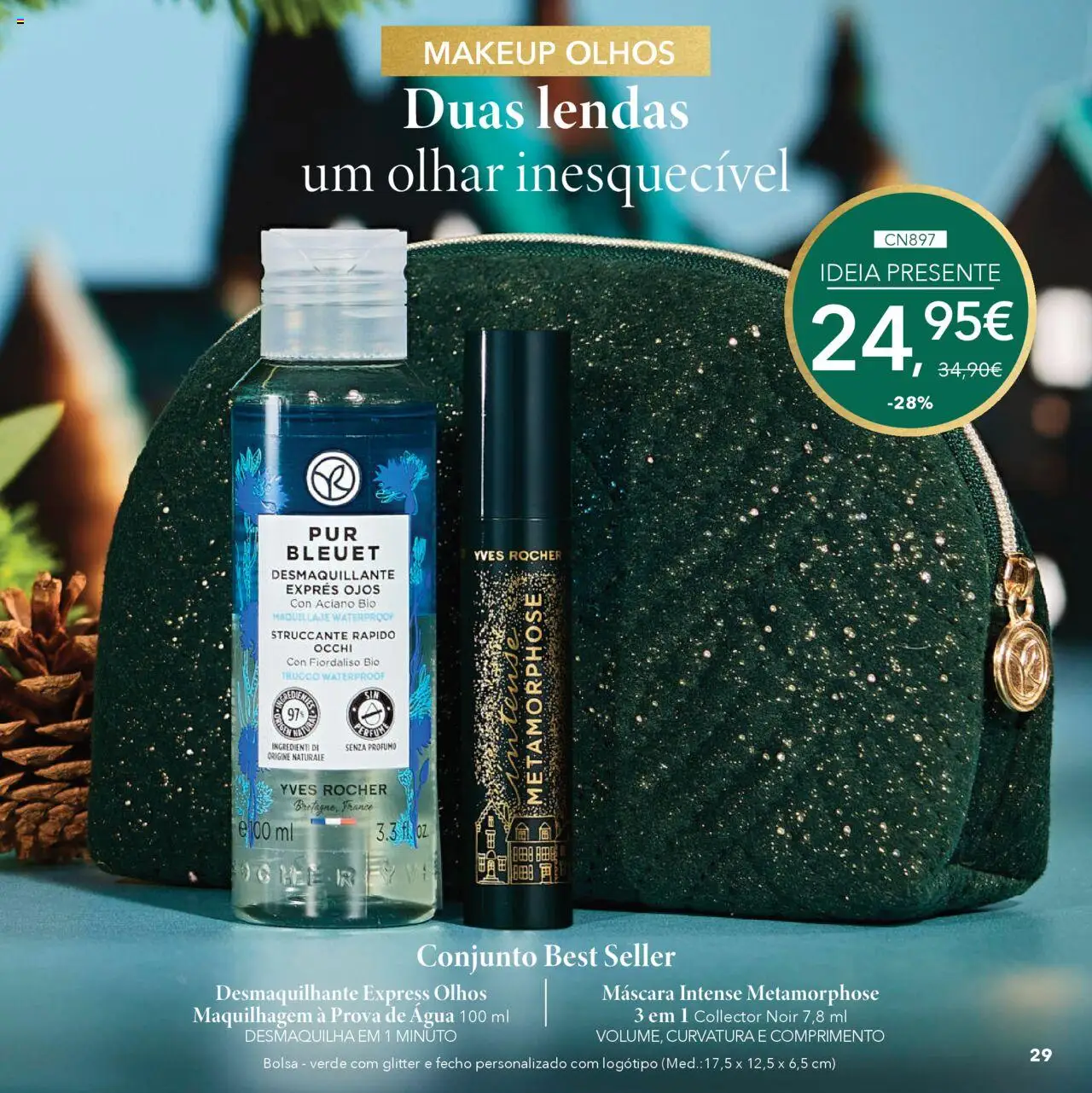 Yves Rocher Natal │ válido de 17.10.2025 | Página: 29 | Produtos: Agua, Bolsa, Maquilhagem