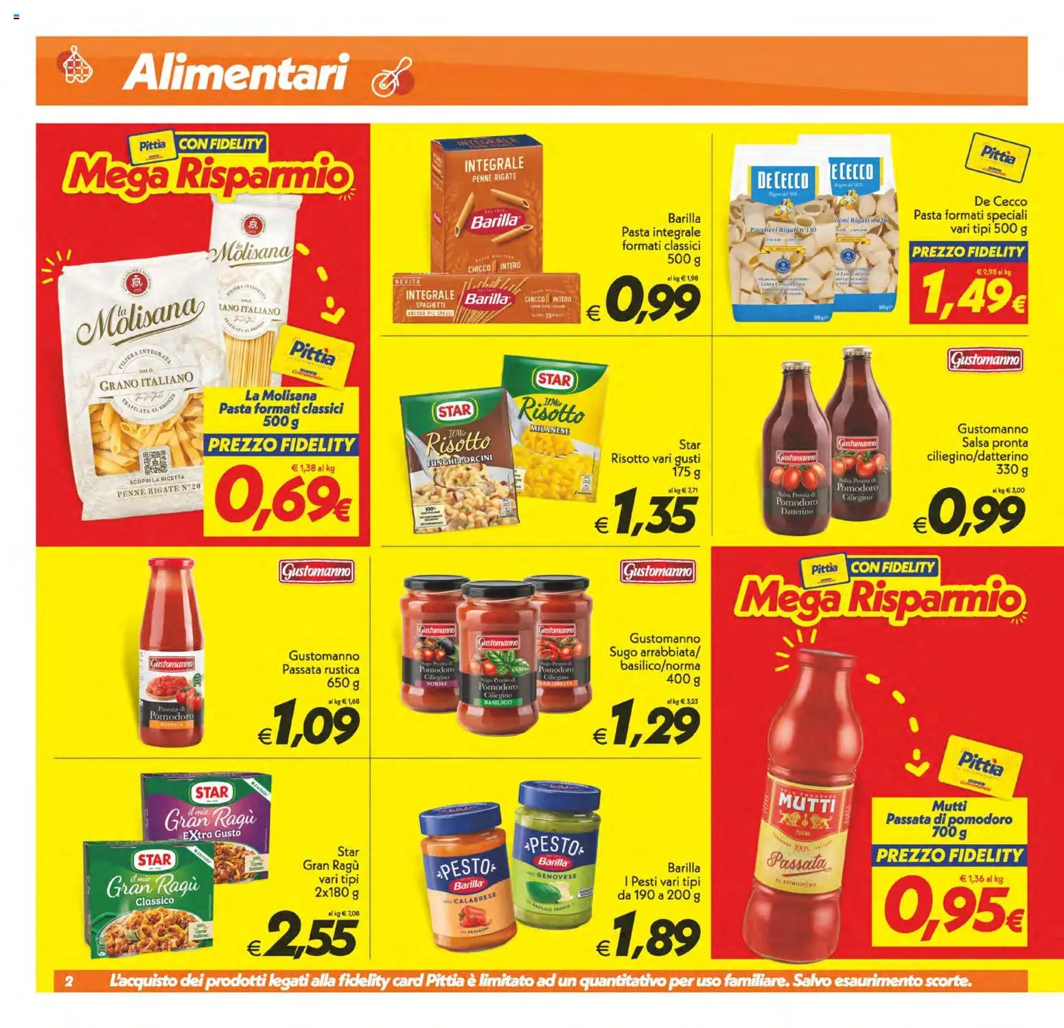 Volantino SuperConveniente del 28.04.2026 | Pagina: 2 | Prodotti: Pesto, Passata di pomodoro, Mutti, Sugo