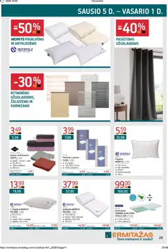 ERMITAŽAS leidinys galioja nuo 05.01.2026 | Puslapis: 25 | Prekių: Rankšluostis, Pagalvė, Antklodė