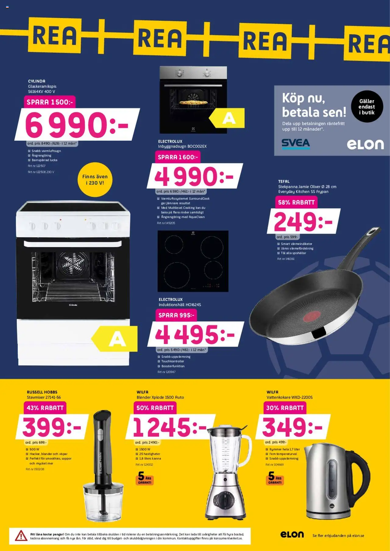Elon reklamblad aktuell från 22.06.2025 | Sida: 3 | Produkter: Vattenkokare, Galler, Blender, Stekpanna