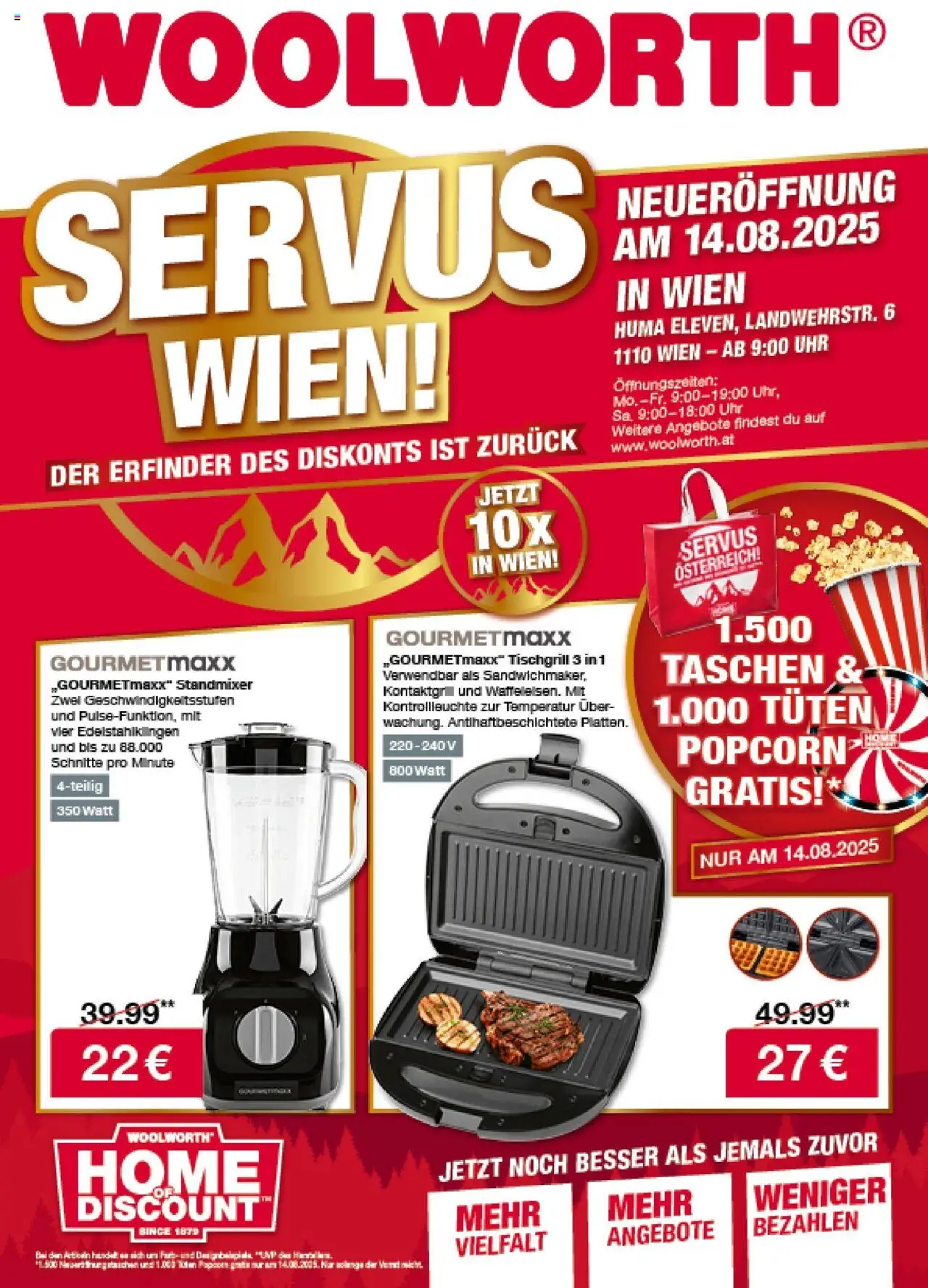Woolworth Servus Wien! gültig ab 10.08.2025 | Seite: 1 | Produkte: Uhr