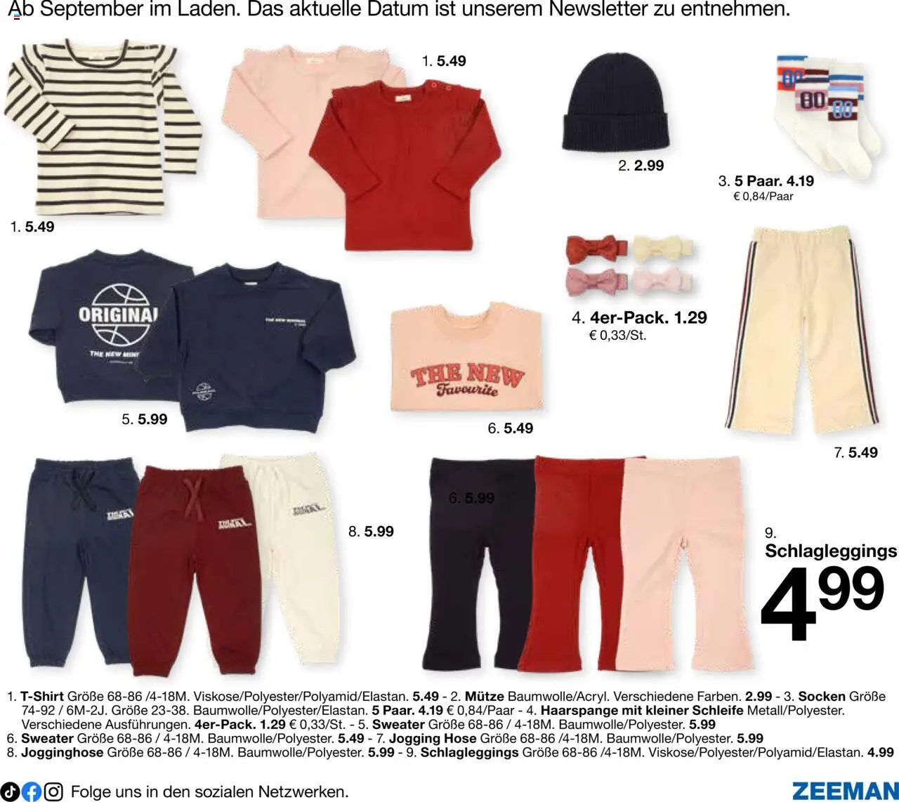 Zeeman Babyprospekt – gültig ab 18.07.2025 | Seite: 25 | Produkte: Jogginghose, Hose, Socken