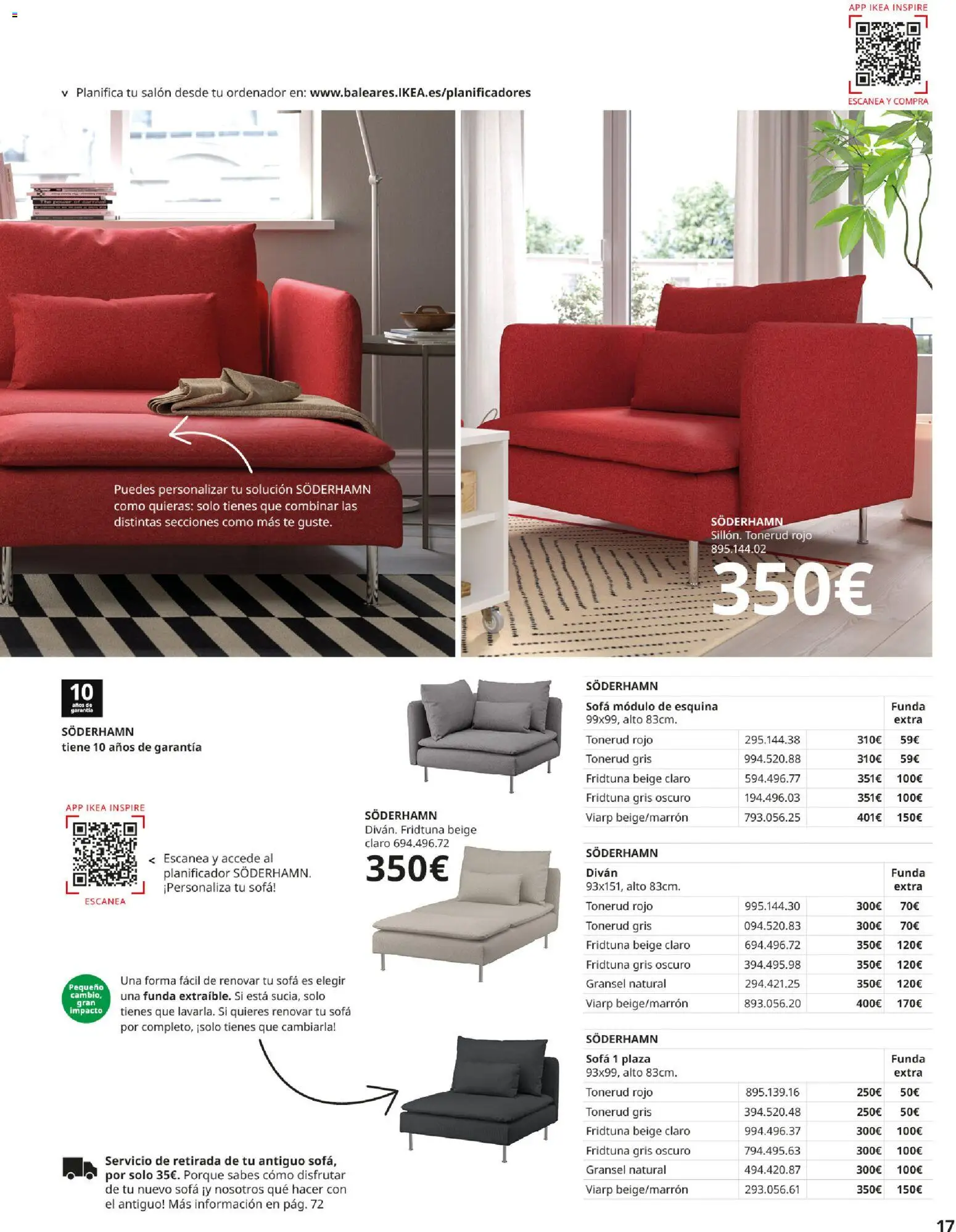 Catálogo IKEA Sofás │ válido desde el 02.12.2025 | Página: 17 | Productos: Té, Ordenador, Funda, Sofá