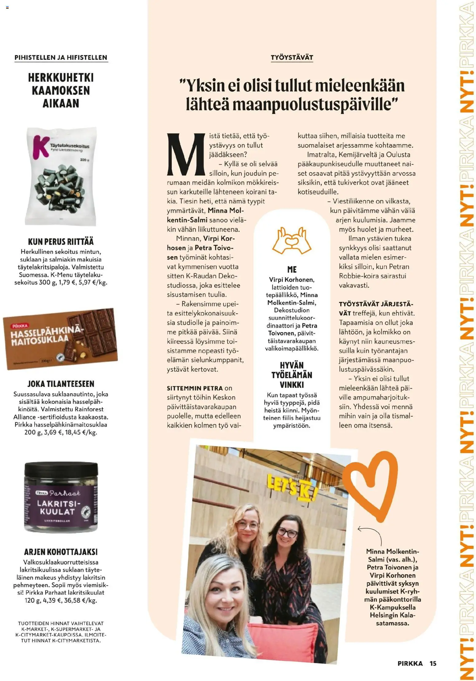 K-Citymarket - Pirkka – voimassa 05.11.2025 alkaen | Sivu: 15 | Tuotteet: Voi, Kala, Lakritsi