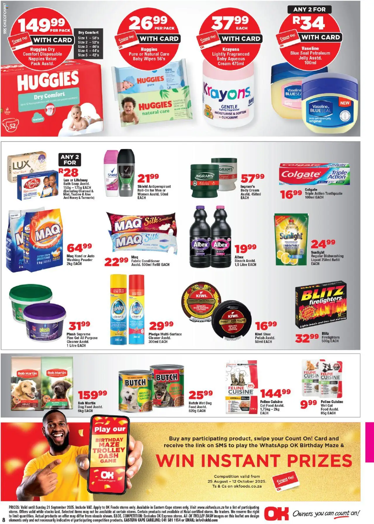 New OK Foods catalogue – valid from 10.09.2025 | Page: 8 | Products: Multivitamins, Cream, Soap, Cat food