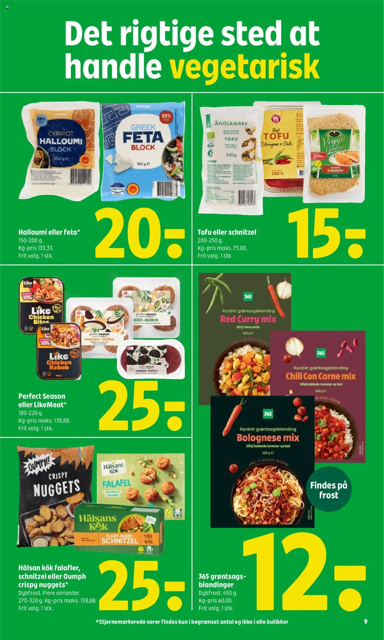 Coop 365 Tilbudsavis gyldig fra 19.06.2025 | Side: 9 | Produkter: Tomater, Nuggets, Falafel, Schnitzler