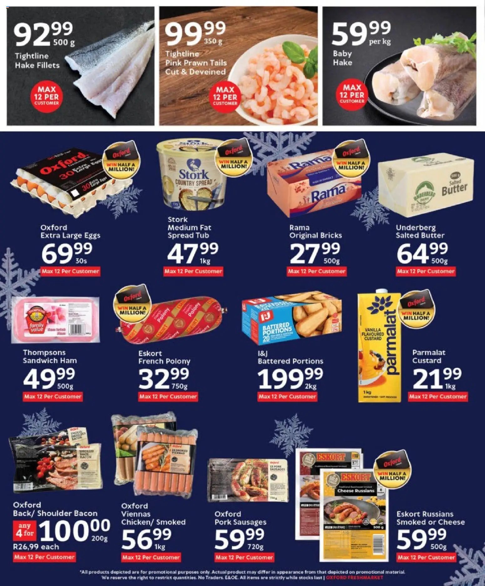 New Oxford Freshmarket catalogue – valid from 10.12.2025 | Page: 16 | Products: Custard, Butter, Eggs, Bacon