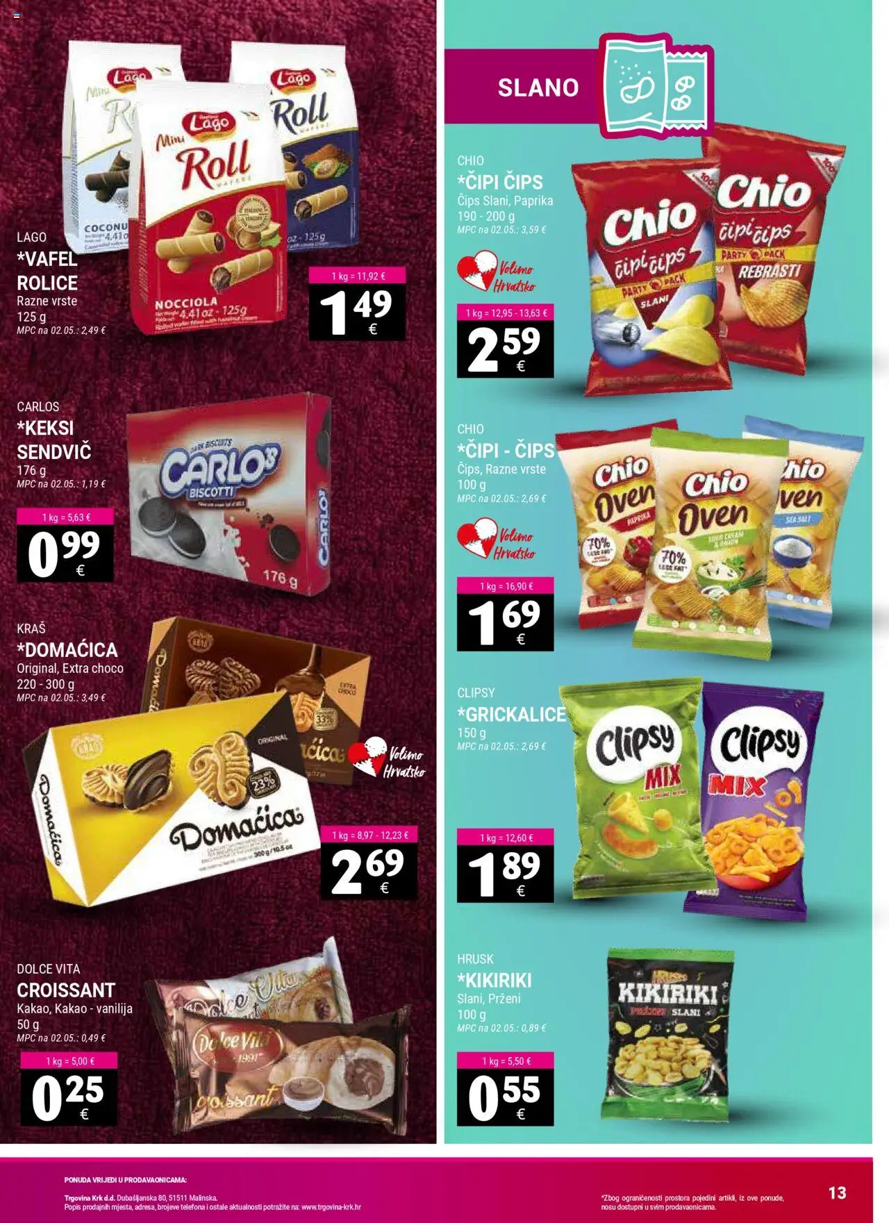Trgovina Krk katalog | vrijedi od 16.09.2025 | Stranica: 13 | Proizvodi: Paprika, Čips, Kikiriki, Kakao