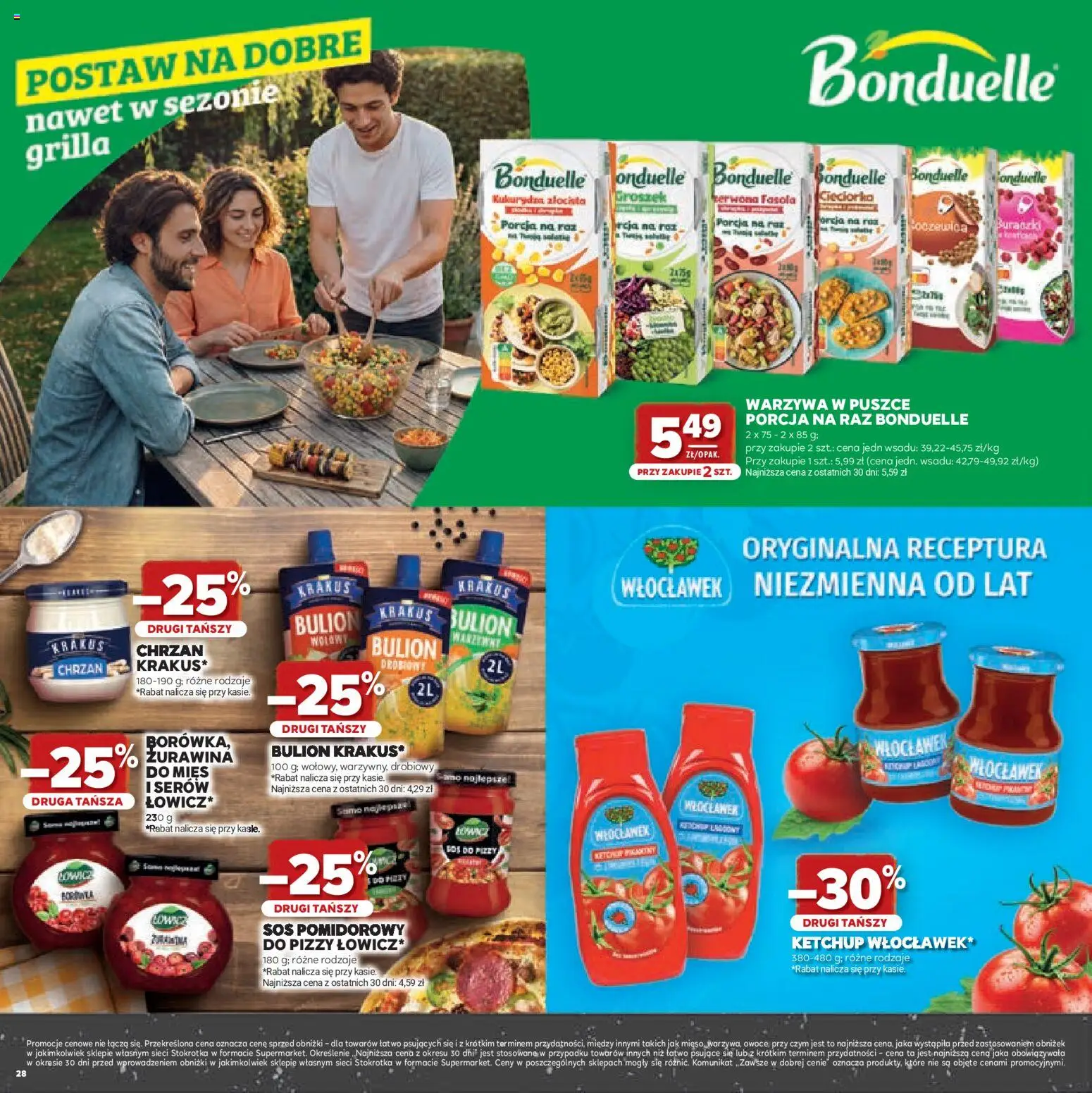 Stokrotka gazetka - Grill od 23.04.2026 | Strona: 28 | Produkty: Groszek, Ketchup, Róż, Warzywa