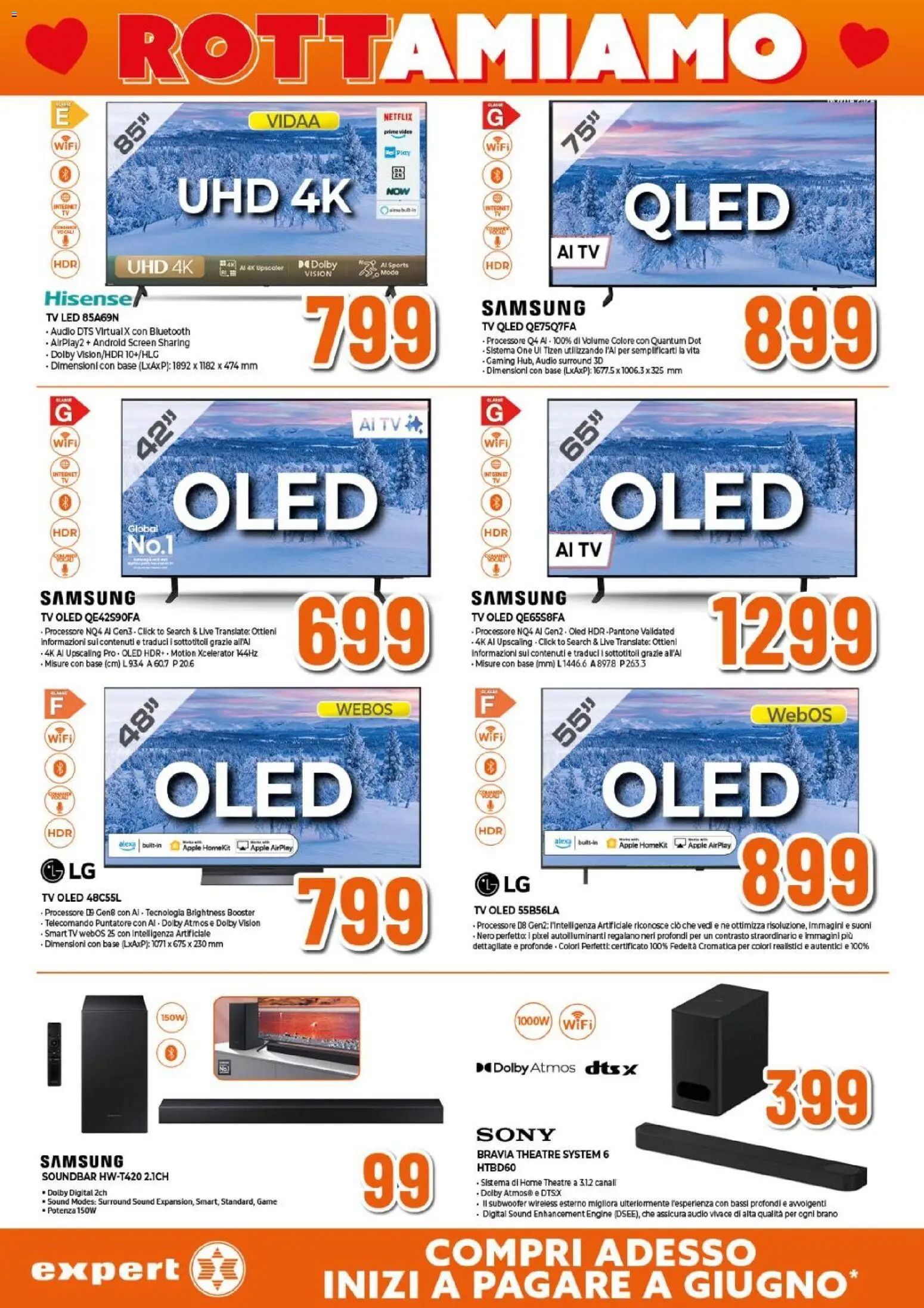 Volantino Expert del 12.02.2026 | Pagina: 9 | Prodotti: Soundbar, TV, Video, Samsung