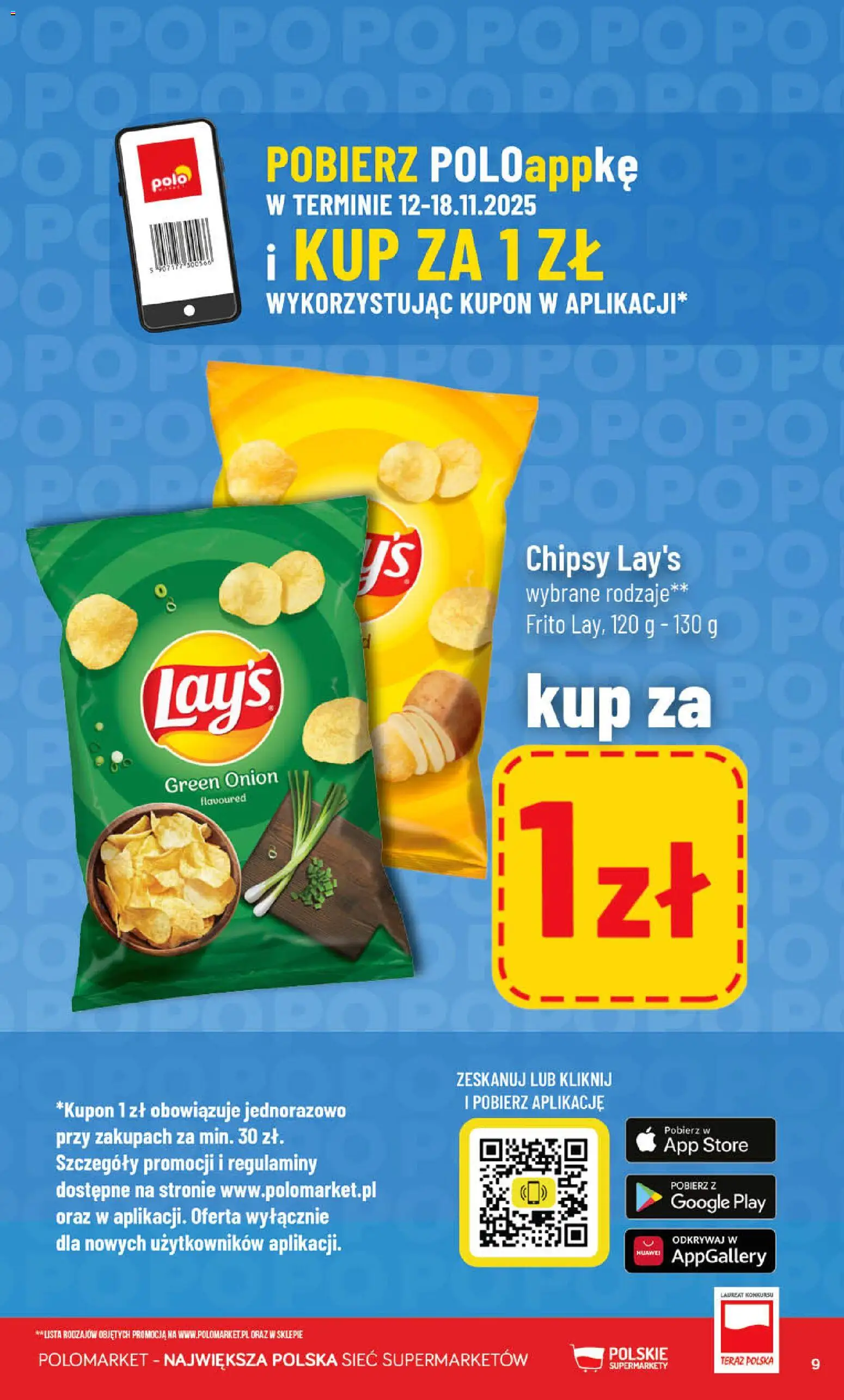 POLOmarket Gazetka od 12.11.2025 | Strona: 9 | Produkty: Chipsy