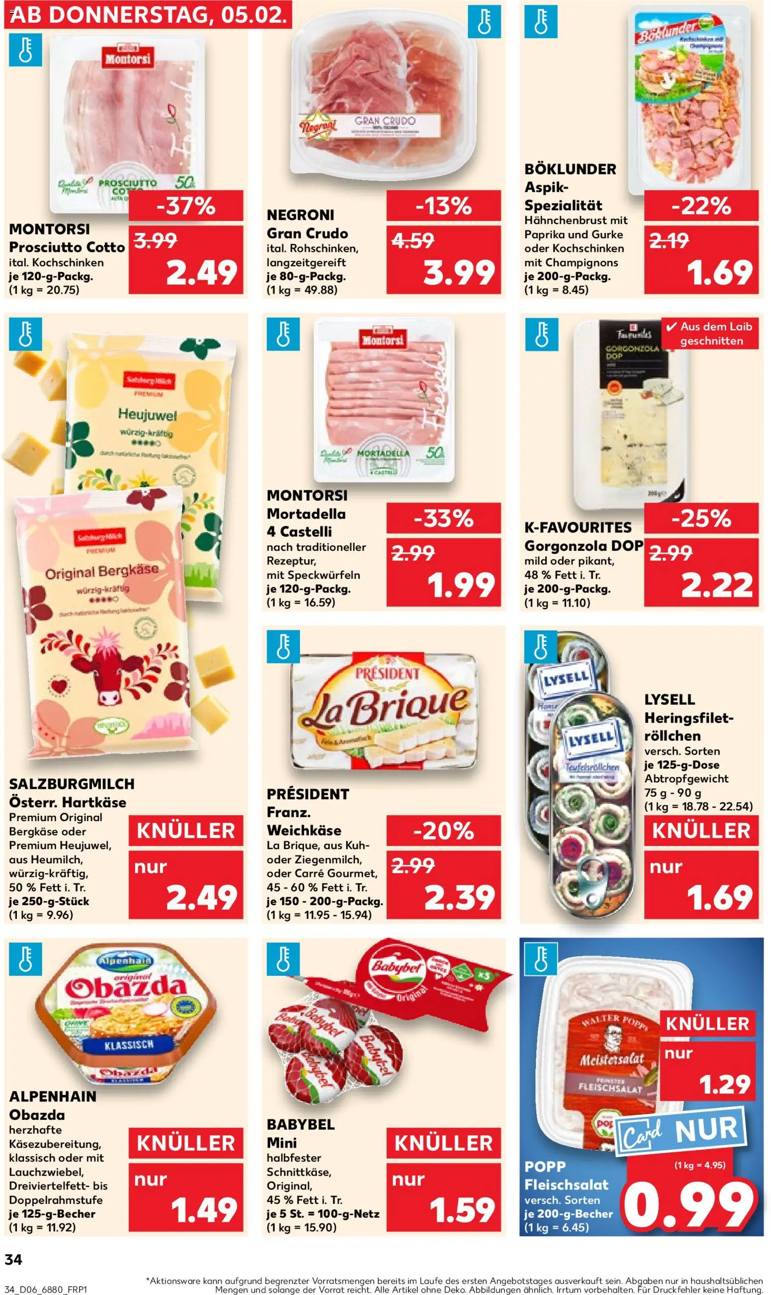 Kaufland prospekt Völklingen	 – gültig ab 05.02.2026 | Seite: 34 | Produkte: Milch, Champignons, Paprika, Hahnchenbrust