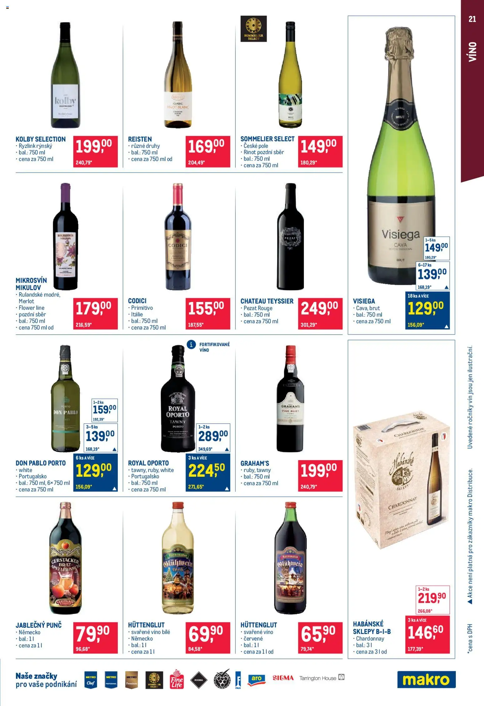 Makro leták - Pro milovníky jídla od 14.01.2026 | Strana: 21 | Produkty: Víno, Svařené víno, Merlot, Primitivo