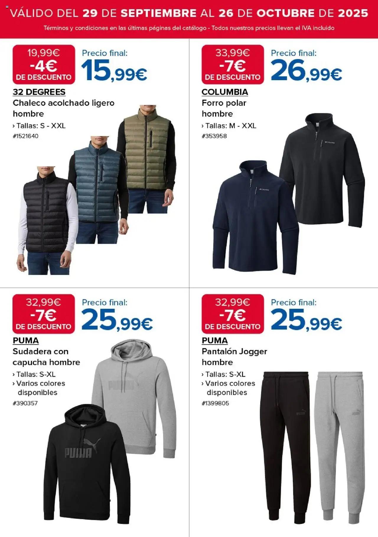 Costco catálogo │ válido desde el 29.09.2025 | Página: 9 | Productos: Sudadera, Chaleco