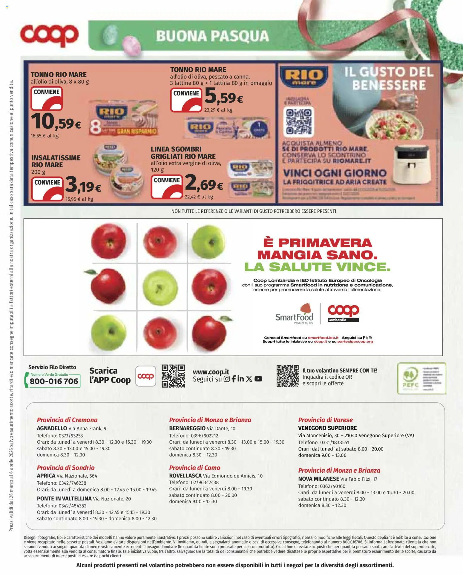 Volantino COOP del 26.03.2026 | Pagina: 25 | Prodotti: Friggitrice ad aria, Tè, Telefono, Tonno