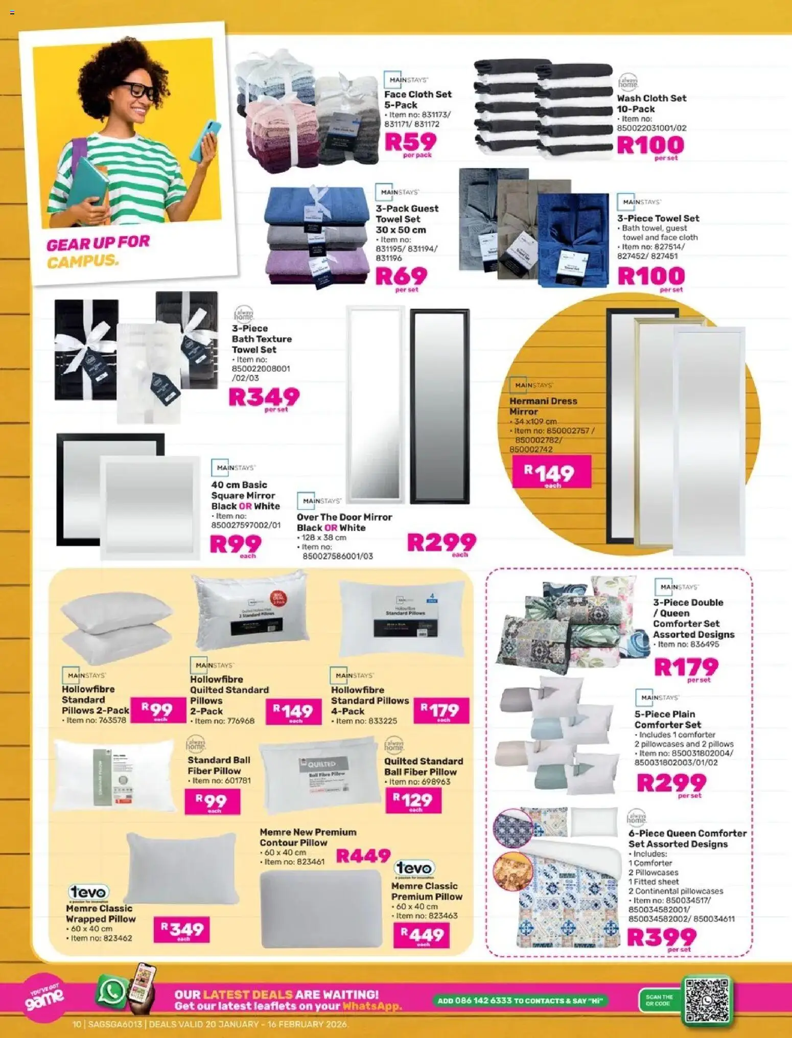 New Game catalogue – valid from 20.01.2026 | Page: 10 | Products: Dress, Pillow, Mirror, Towel