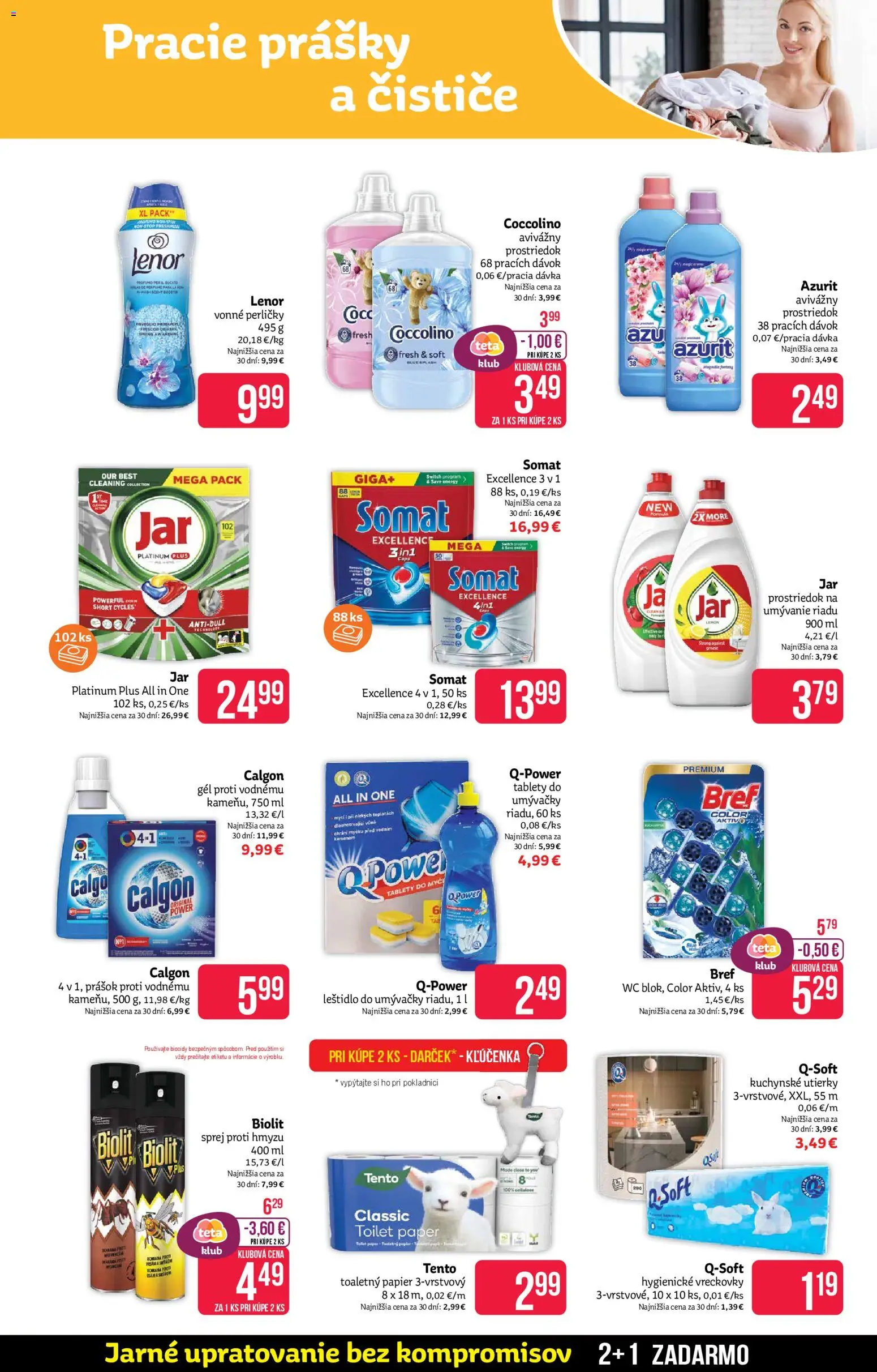 Nové Teta drogerie akcie – leták je platný od 13.04.2026 | Strana: 13 | Produkty: Toaletný papier, Tablety do umývačky riadu, Prostriedok na umývanie riadu, Lenor