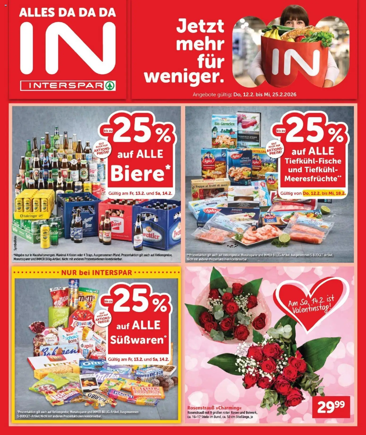 Interspar Flugblatt - Burgenland Nord gültig ab 12.02.2026 | Seite: 1 | Produkte: Meeresfrüchte, Bier