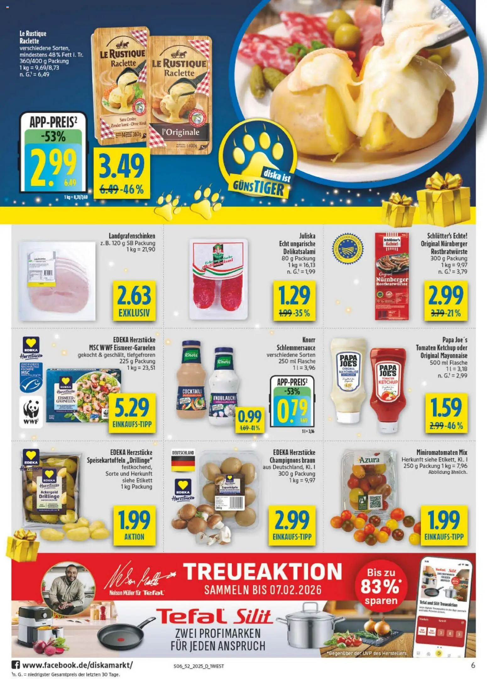 Diska - Diska Angebote Bayern KW52 – gültig ab 22.12.2025 | Seite: 6 | Produkte: Champignons, Knoblauch, Raclette, Ketchup