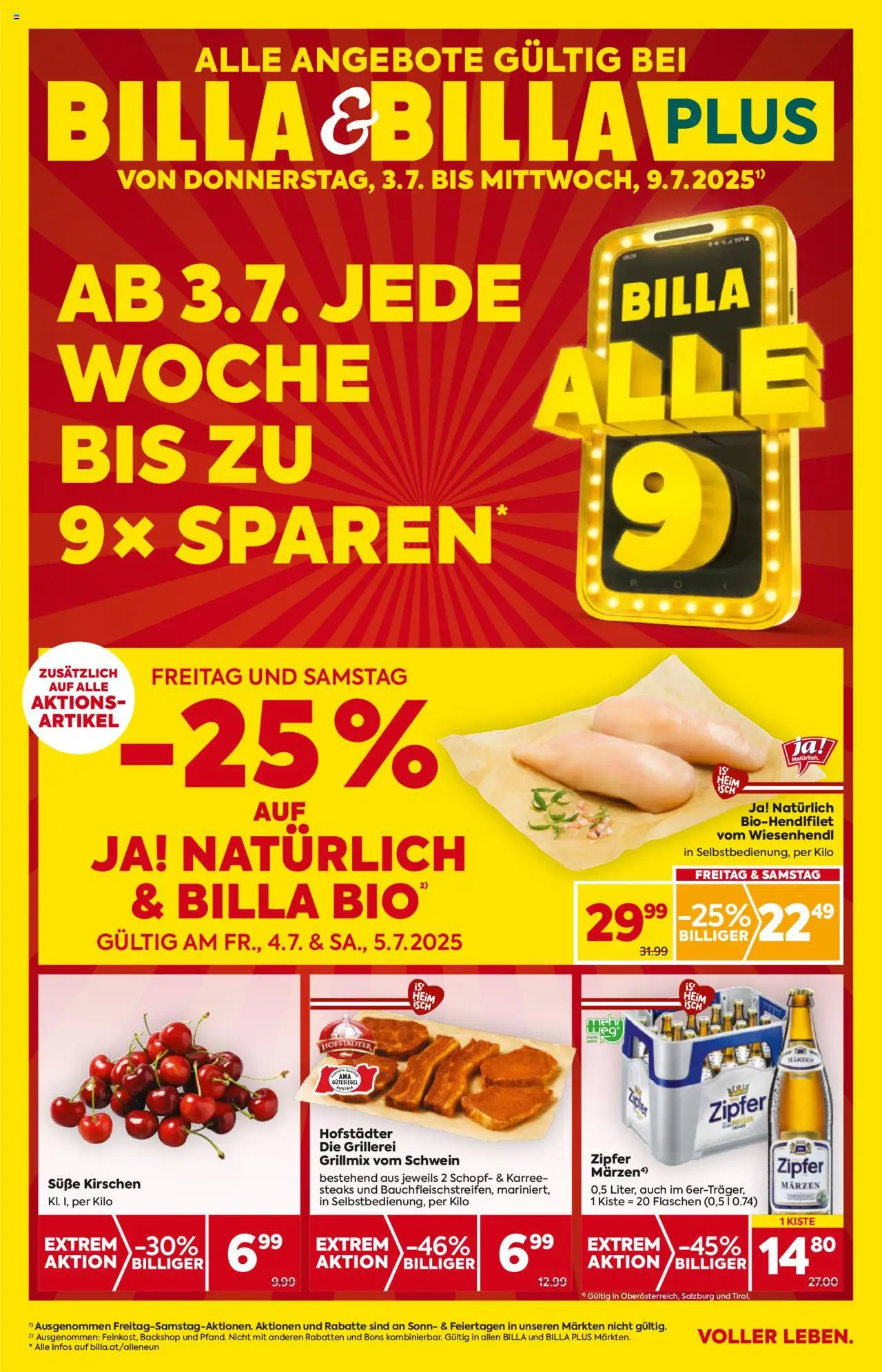 Billa Flugblatt - Salzburg gültig ab 03.07.2025 | Seite: 1