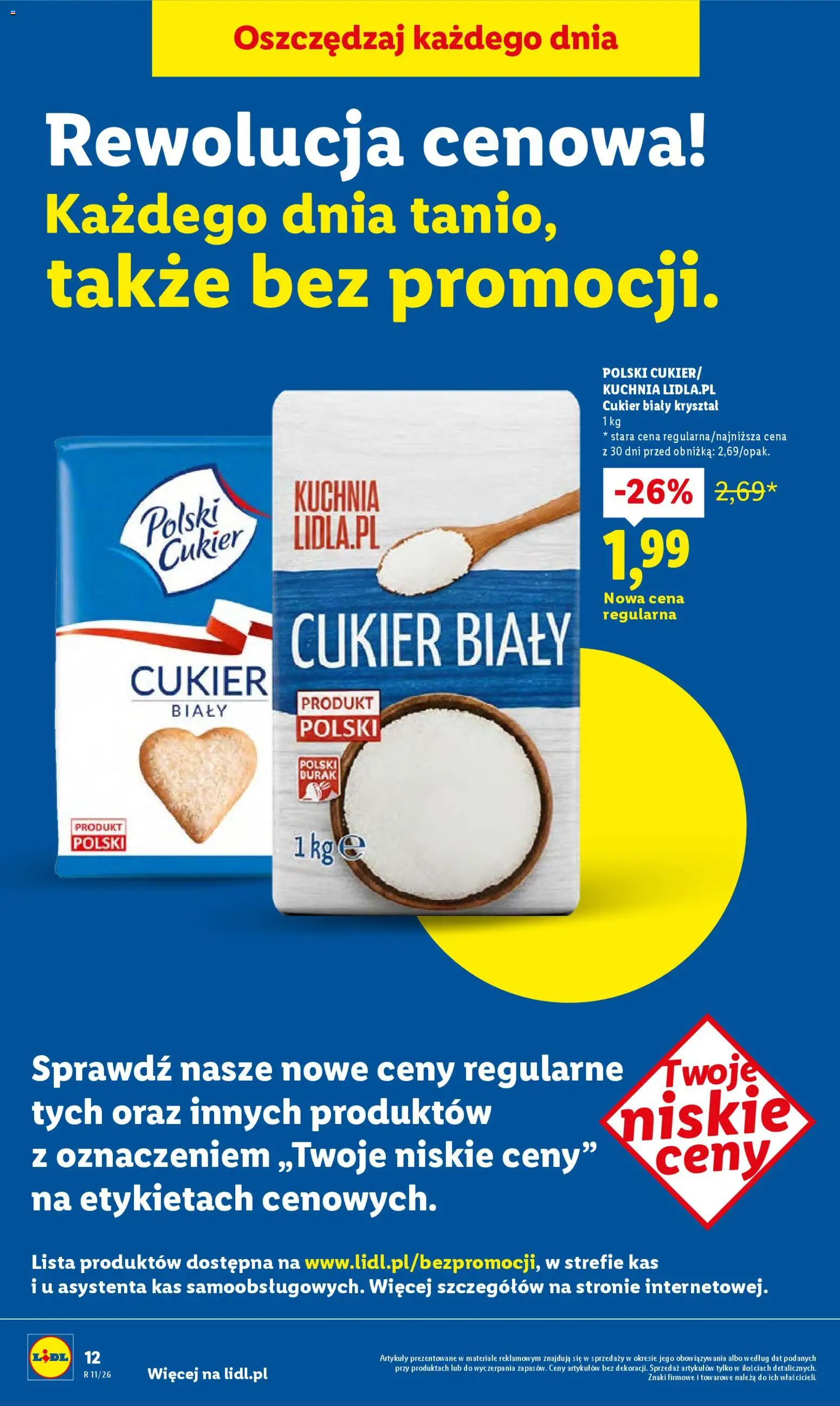 Lidl gazetka od 09.03.2026 | Strona: 12 | Produkty: Burak, Cukier biały, Cukier