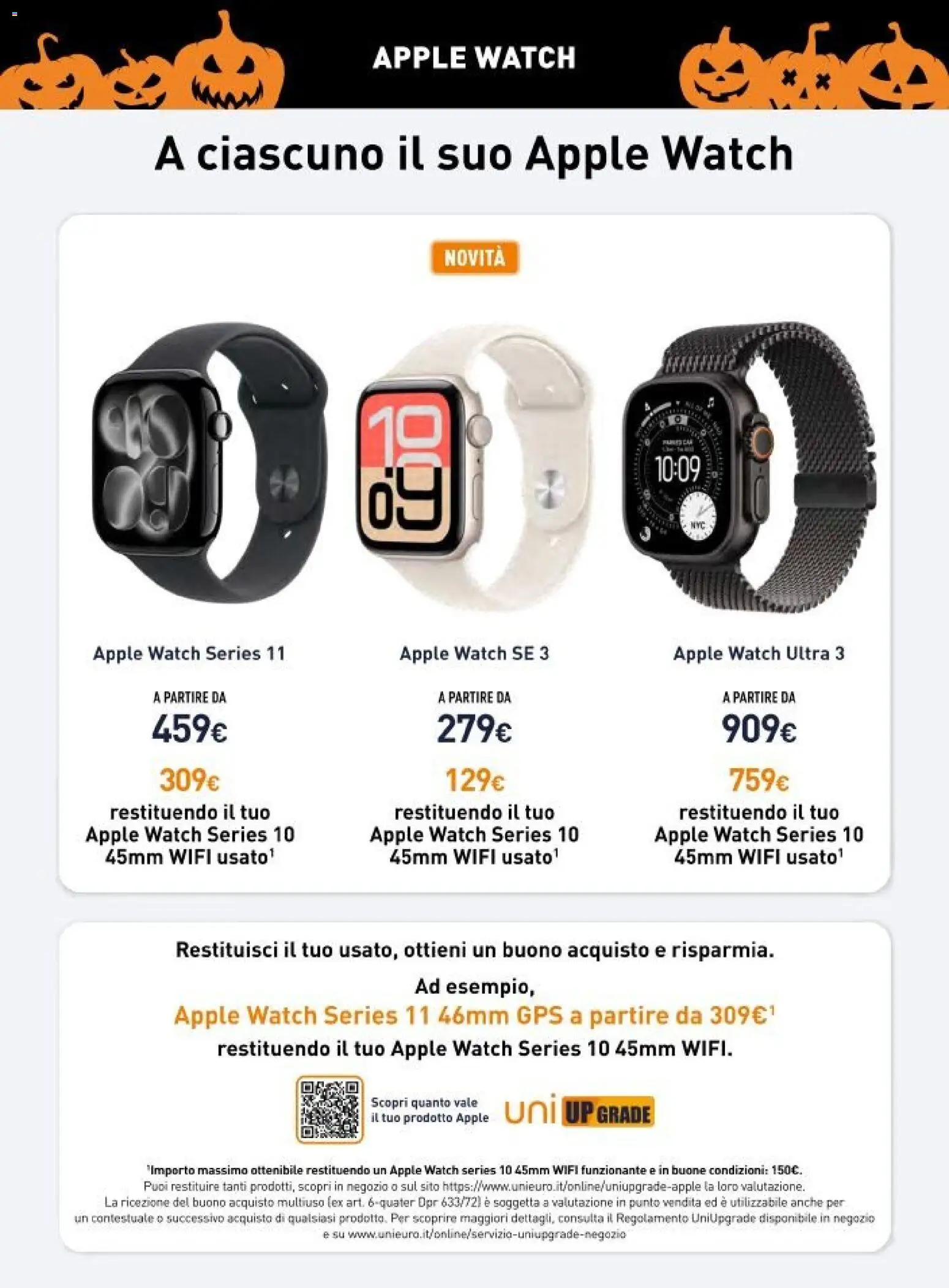 Volantino Unieuro del 30.10.2025 | Pagina: 6 | Prodotti: Apple Watch