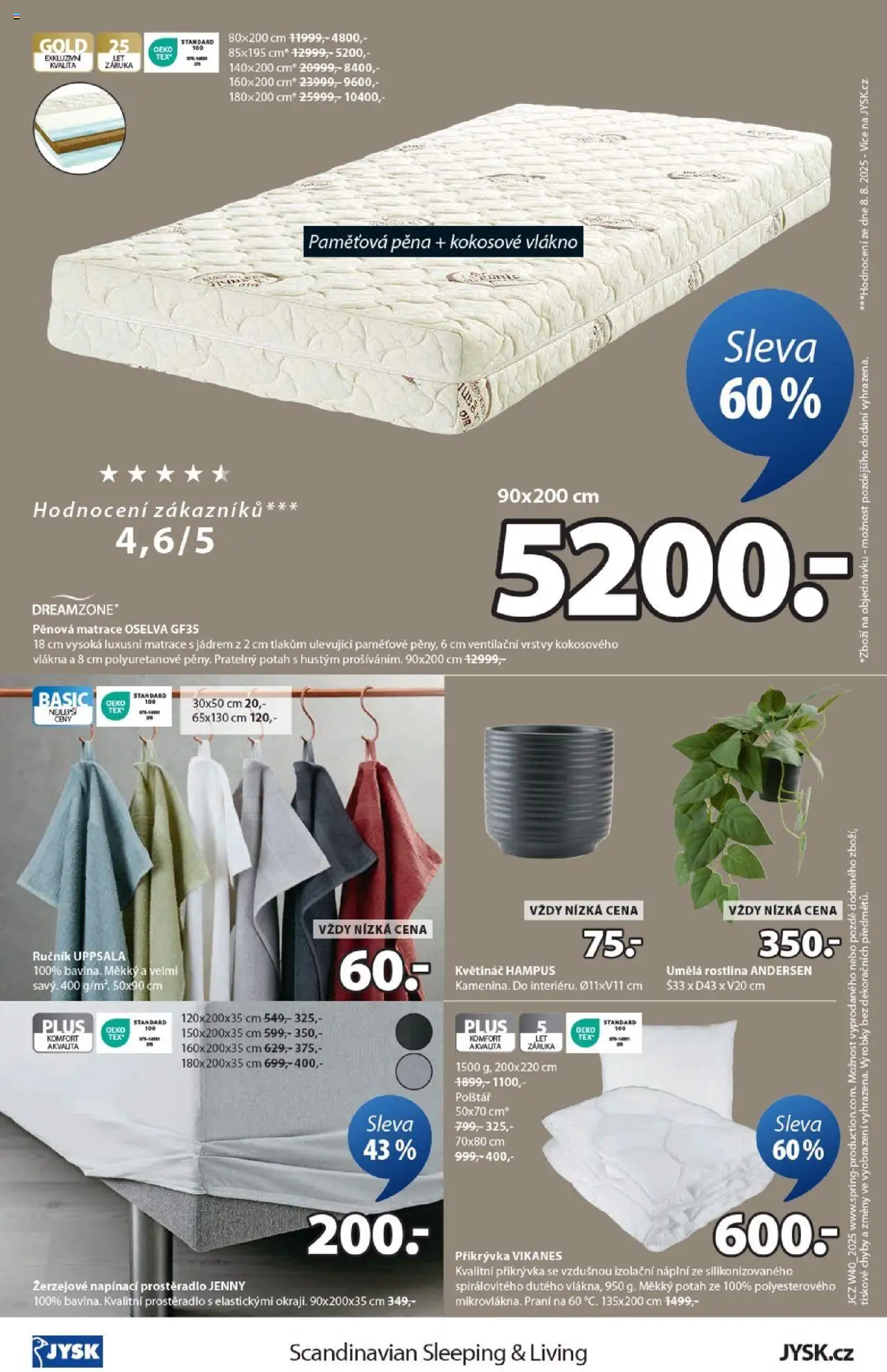JYSK leták - Slevy od 29.09.2025 | Strana: 12 | Produkty: Polštář, Přikrývka, Květináč, Prostěradlo