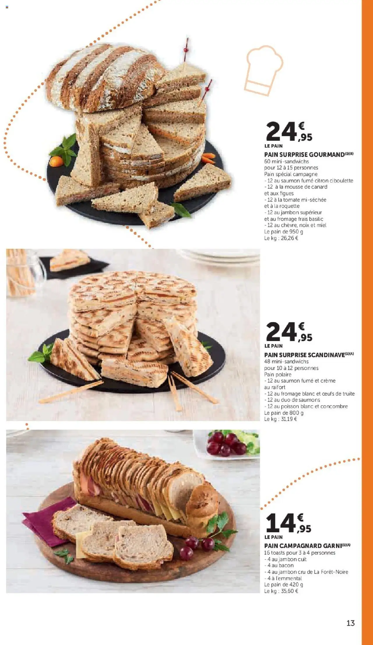 {H1} | Page: 13 | Produits: Jambon Cru, Miel, Jambon, Crème