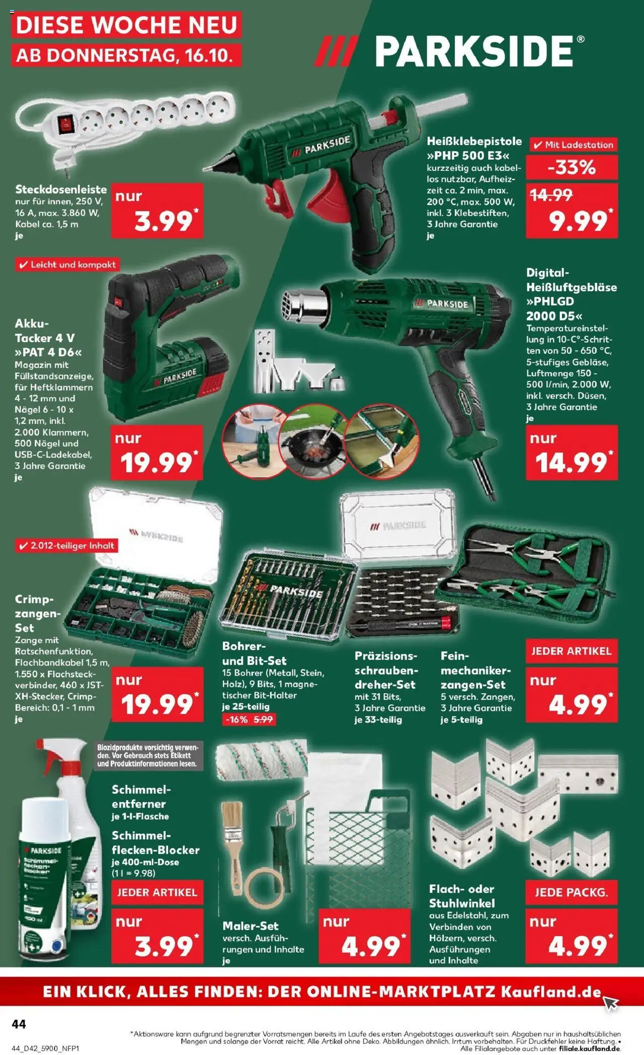 Kaufland prospekt Chemnitz	 – gültig ab 19.10.2025 | Seite: 44 | Produkte: Kabel, Hocker