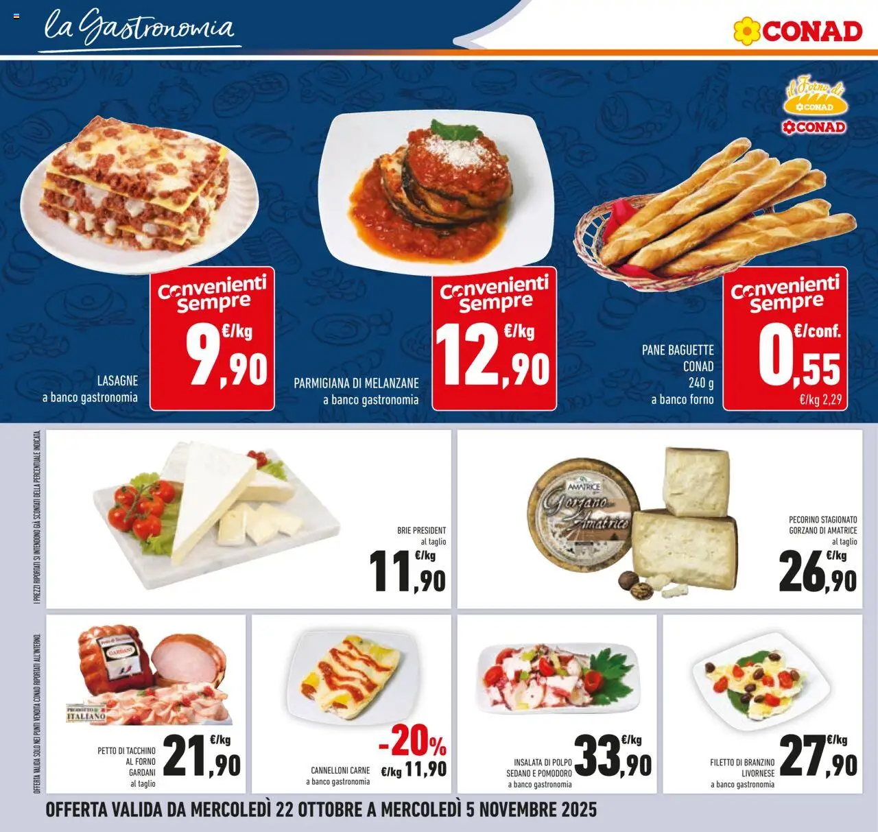 Volantino Conad del 22.10.2025 | Pagina: 28 | Prodotti: Pane, Polpo, Tacchino, The